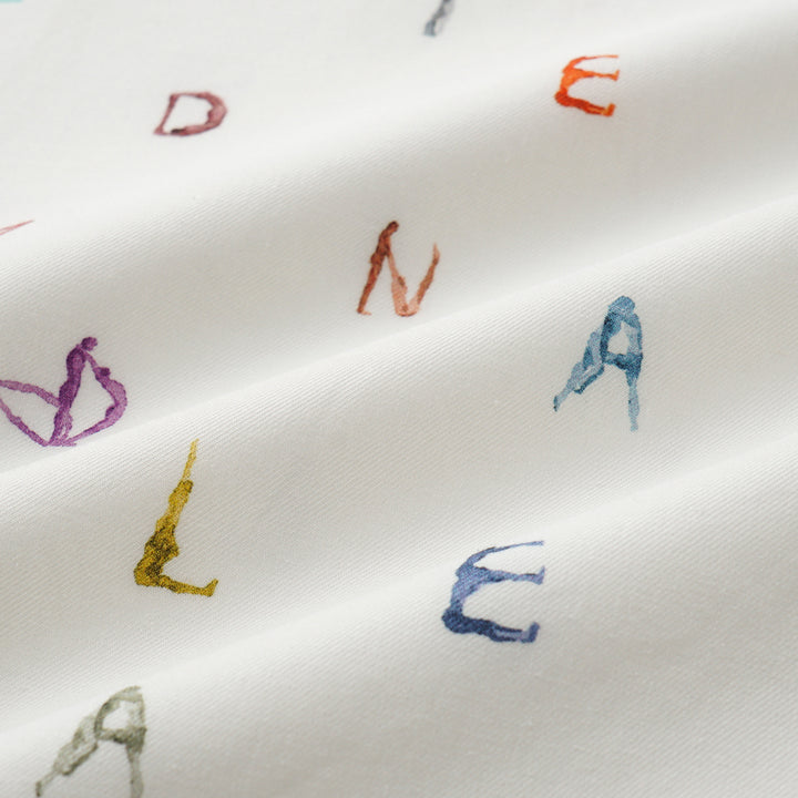 “知性時刻”義大利純棉Monogram繪印工藝Oversized襯衫—Ink Whisper漫綴字語