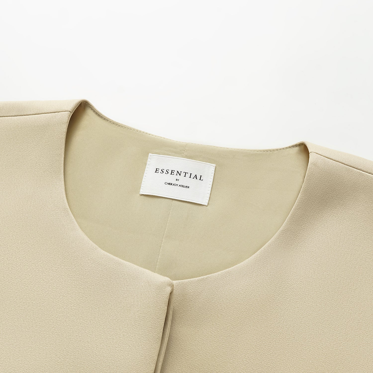 "True Grace" Vintage Crewneck Coat - Light Camel 