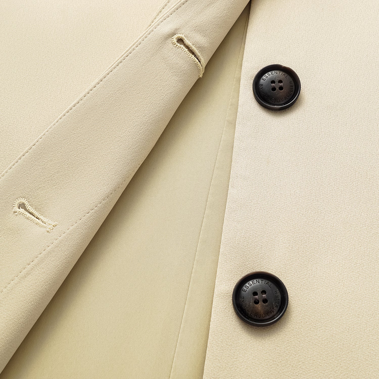 "True Grace" Vintage Crewneck Coat - Light Camel 