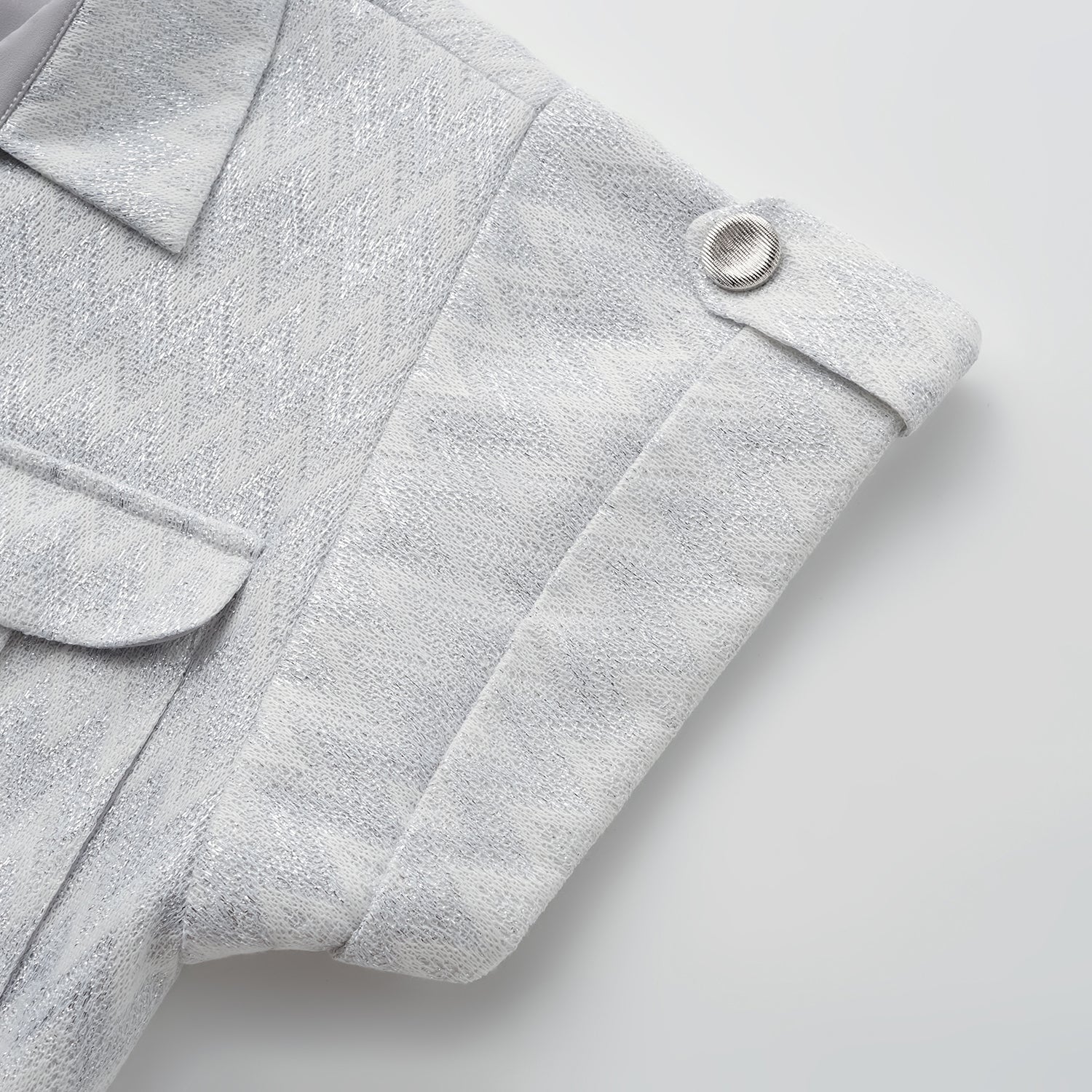 “Autumn Diary”義大利Chevron山形銀燦織紋針織連身褲—Hazy Vale煙嵐悠境