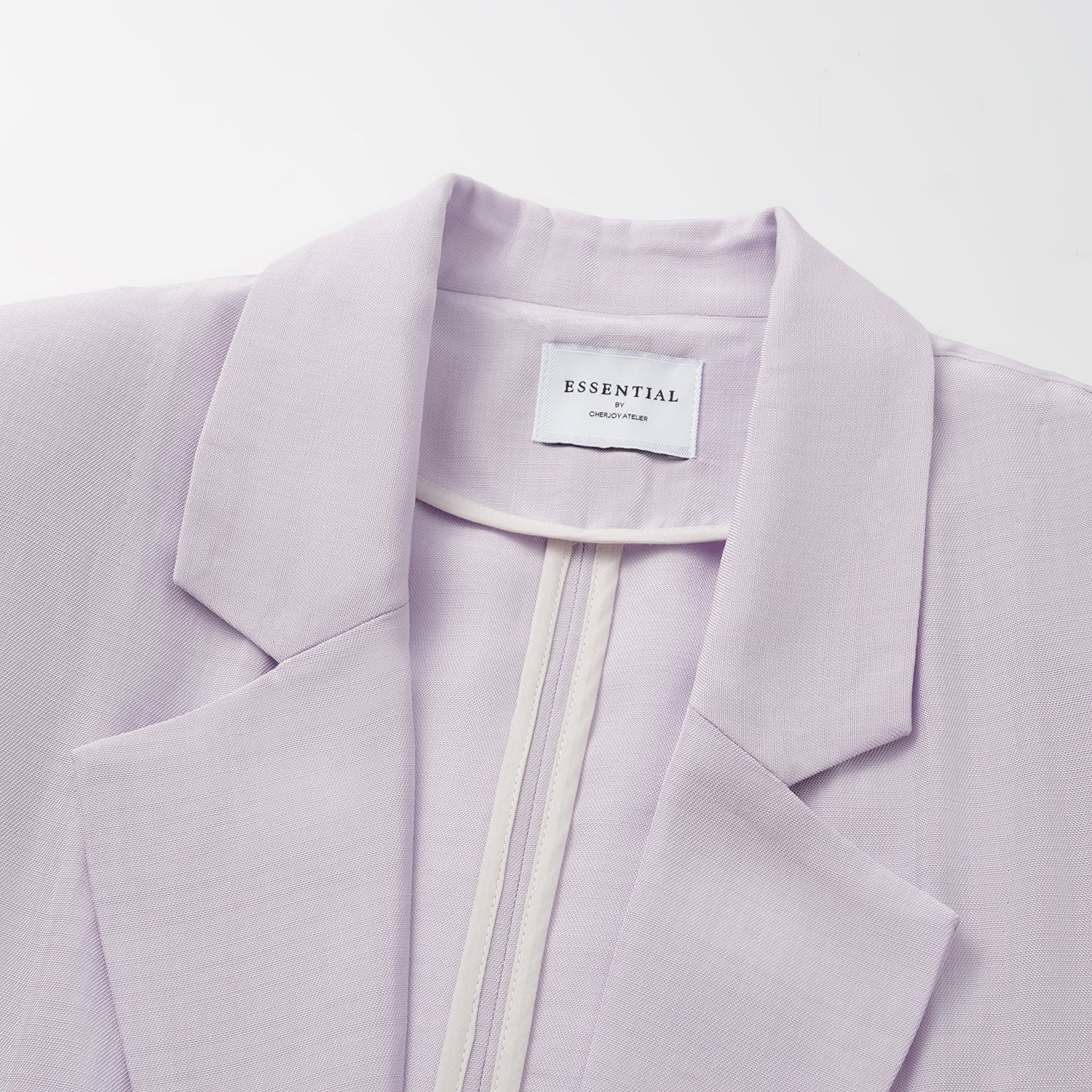 "Speak Sleek" 奢華輕薄麻感肌理醋酸Oversized西裝外套—Lilac