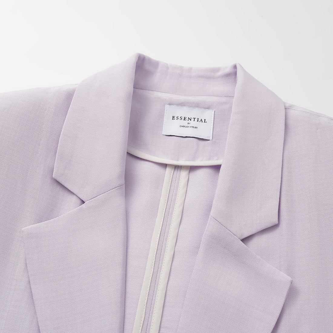 "Speak Sleek" 奢華輕薄麻感肌理醋酸Oversized西裝外套—Lilac