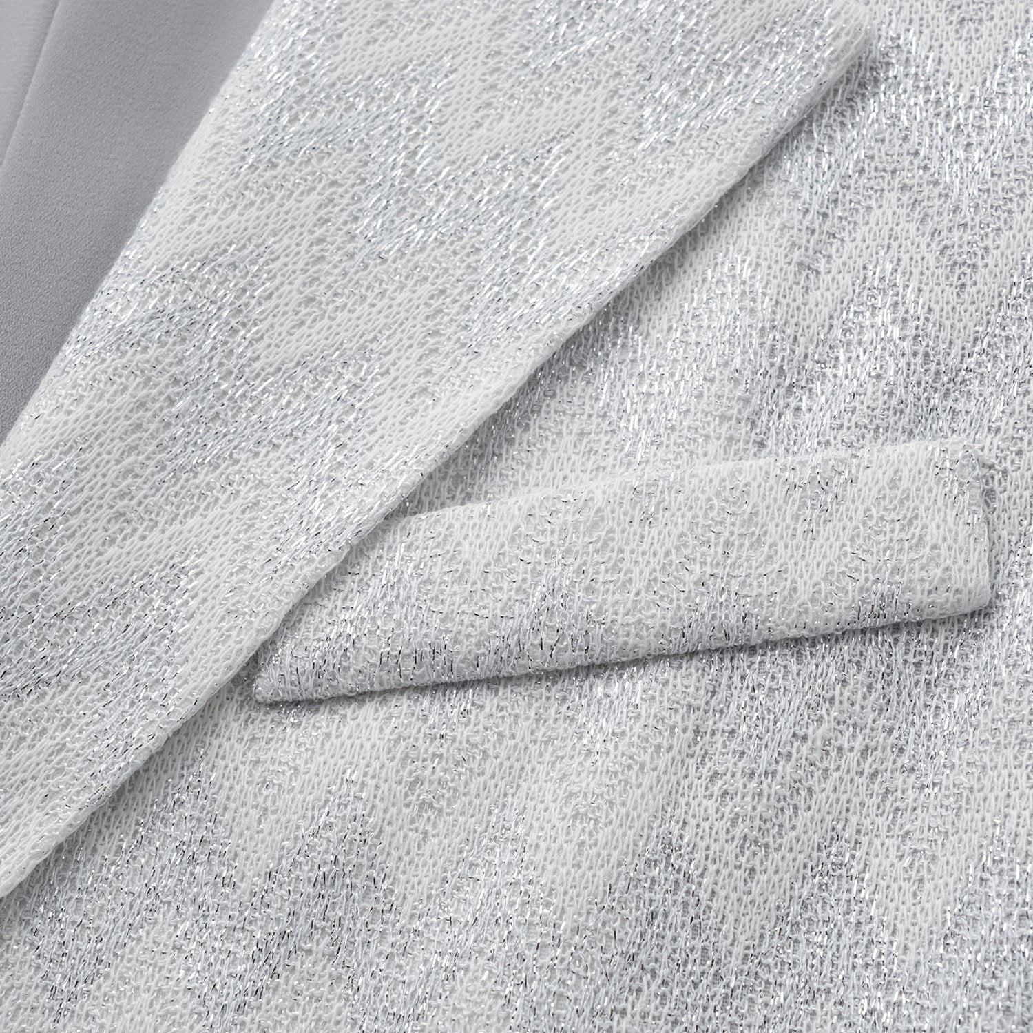 “Autumn Diary”義大利Chevron山形銀燦織紋針織西裝外套—Hazy Vale煙嵐悠境