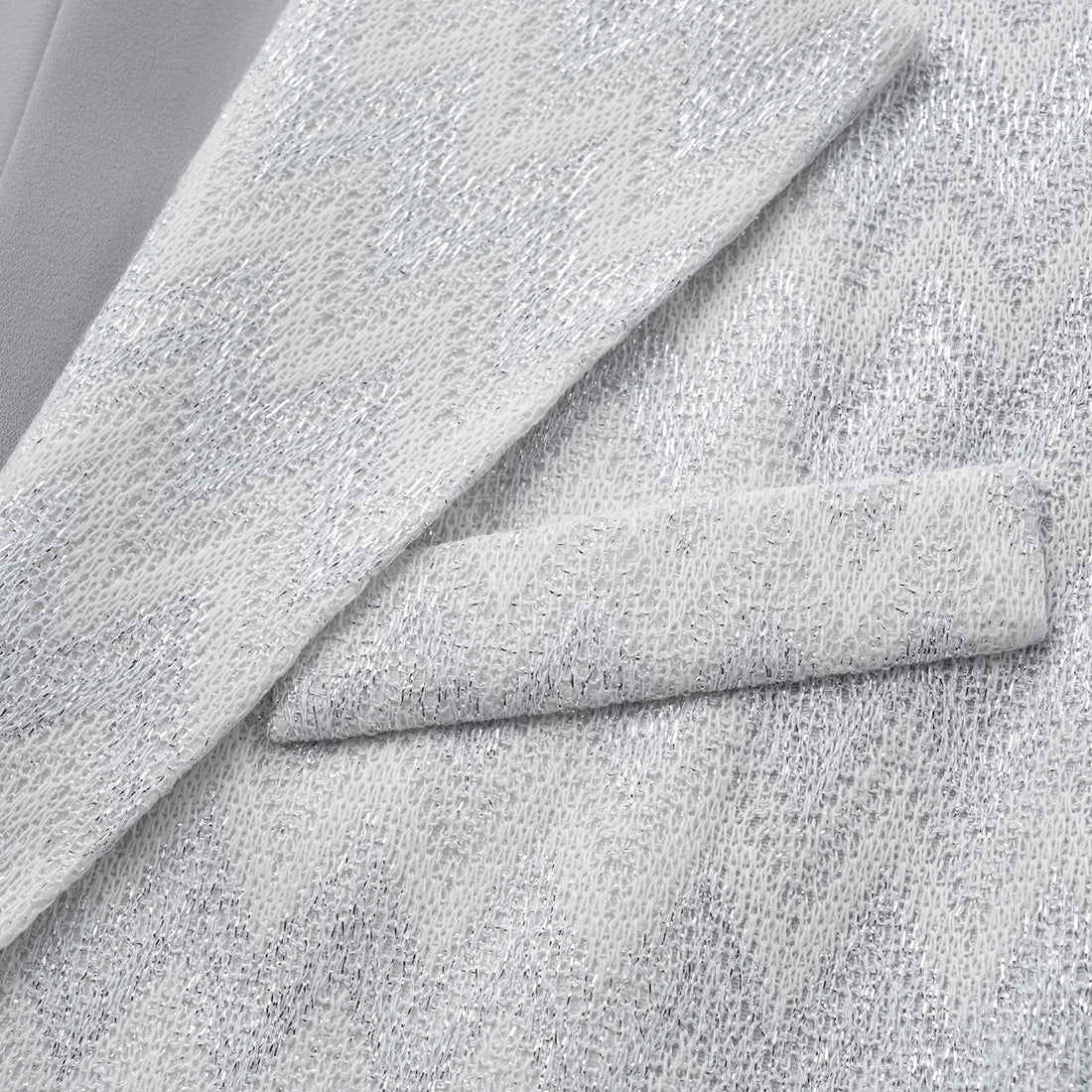 “Autumn Diary”義大利Chevron山形銀燦織紋針織西裝外套—Hazy Vale煙嵐悠境