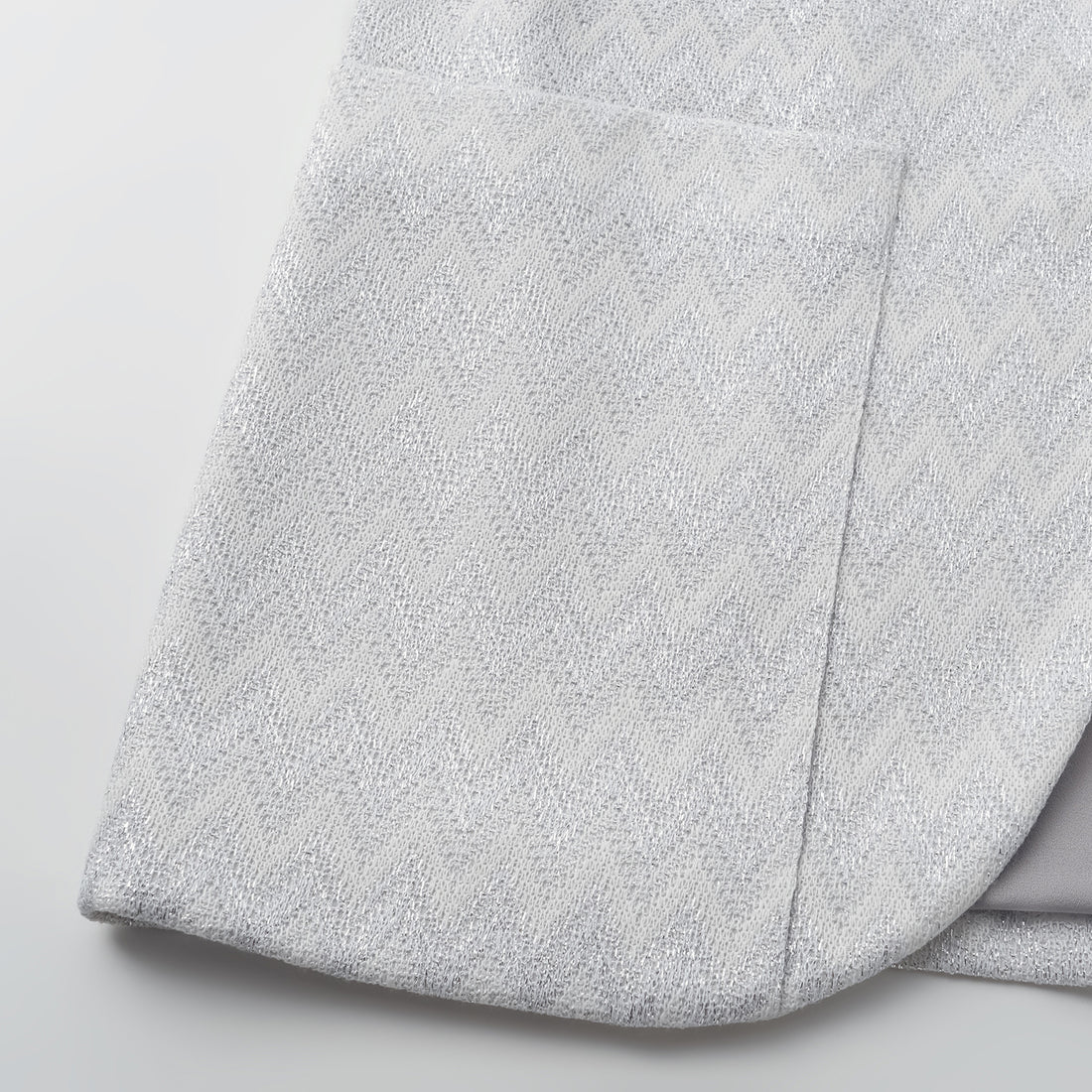 “Autumn Diary”義大利Chevron山形銀燦織紋針織西裝外套—Hazy Vale煙嵐悠境