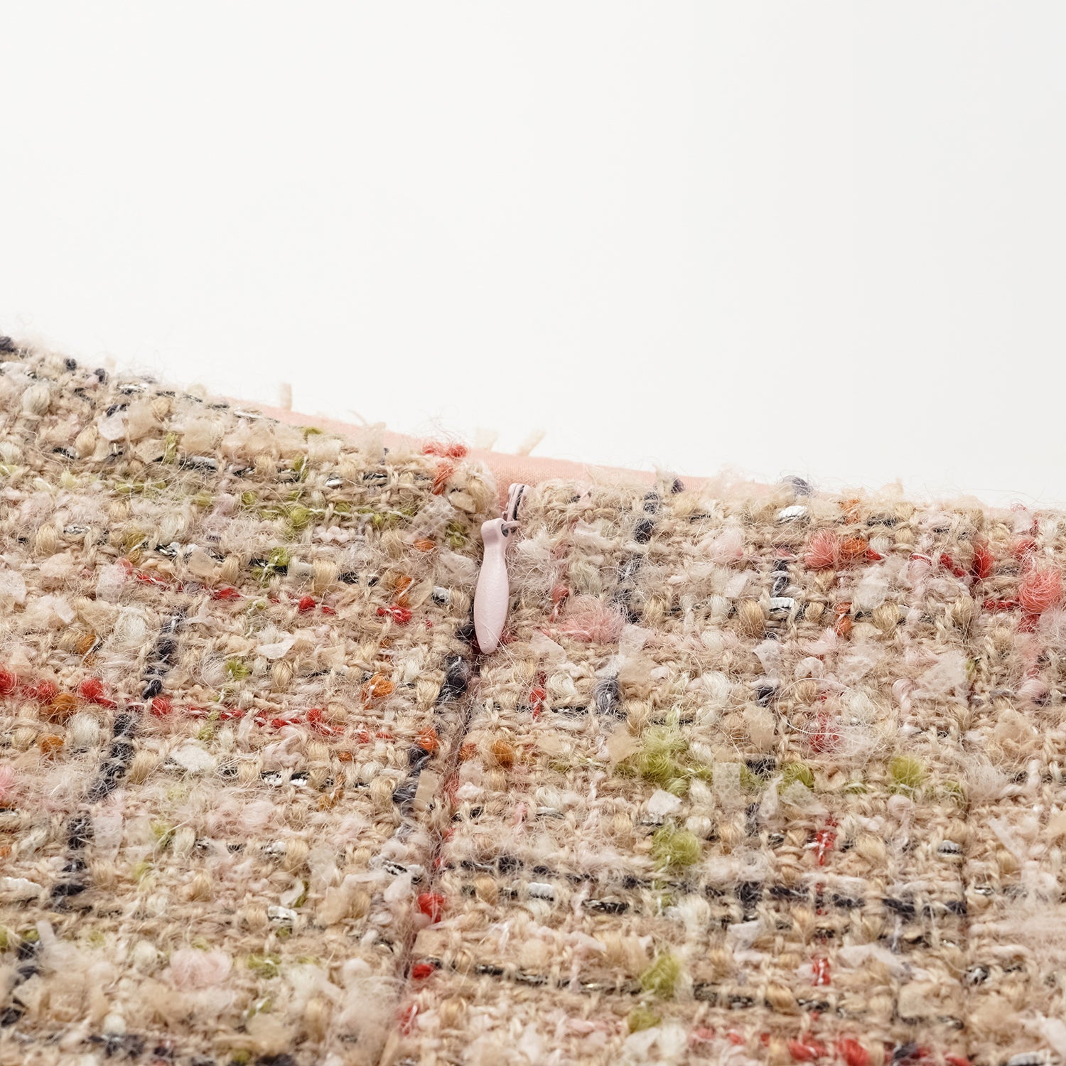 “Chelsea teatime.” Tweed pencil skirt—Berry latte 