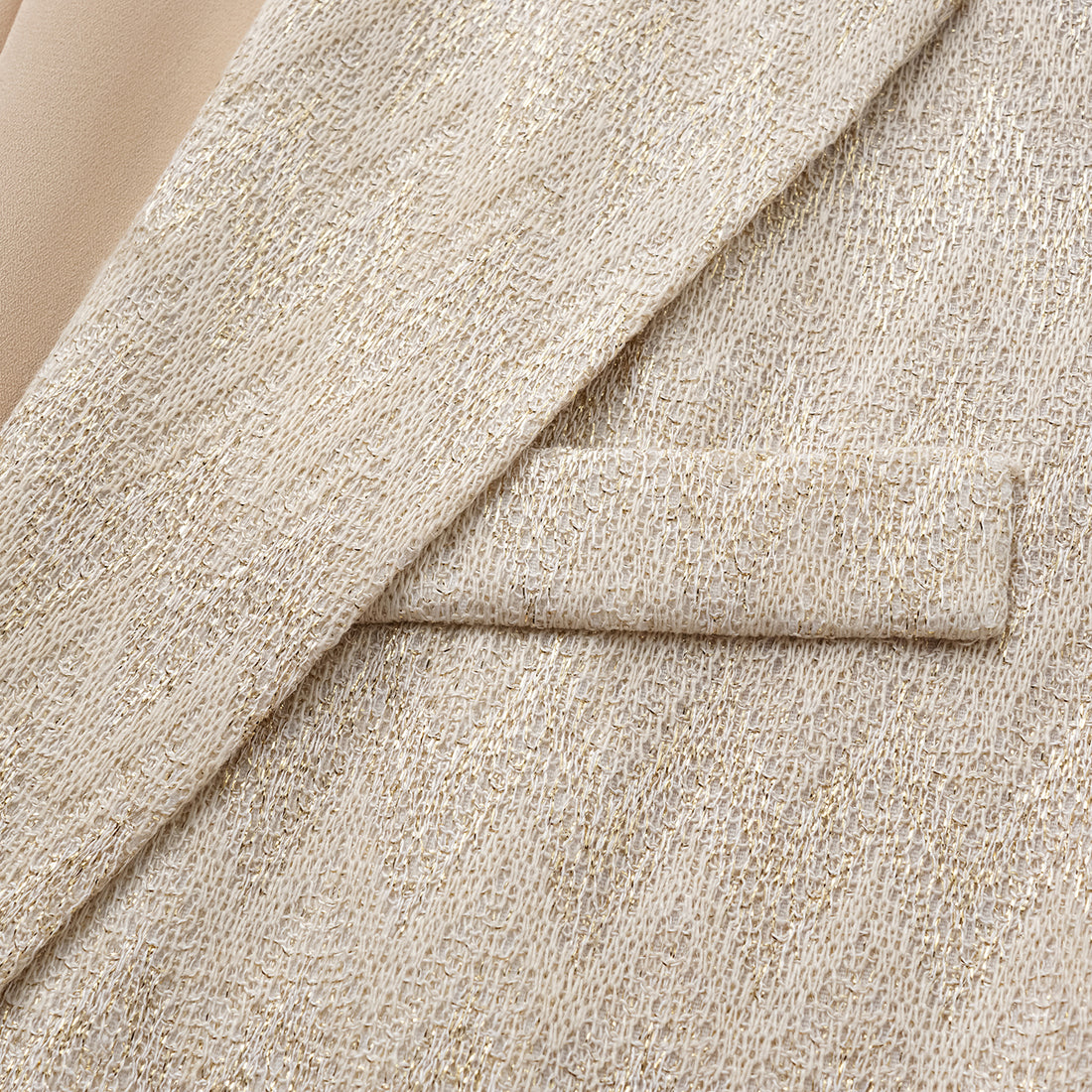 “Autumn Diary”義大利Chevron山形金縷織紋針織西裝外套—Isle Breeze沙嶼暖風