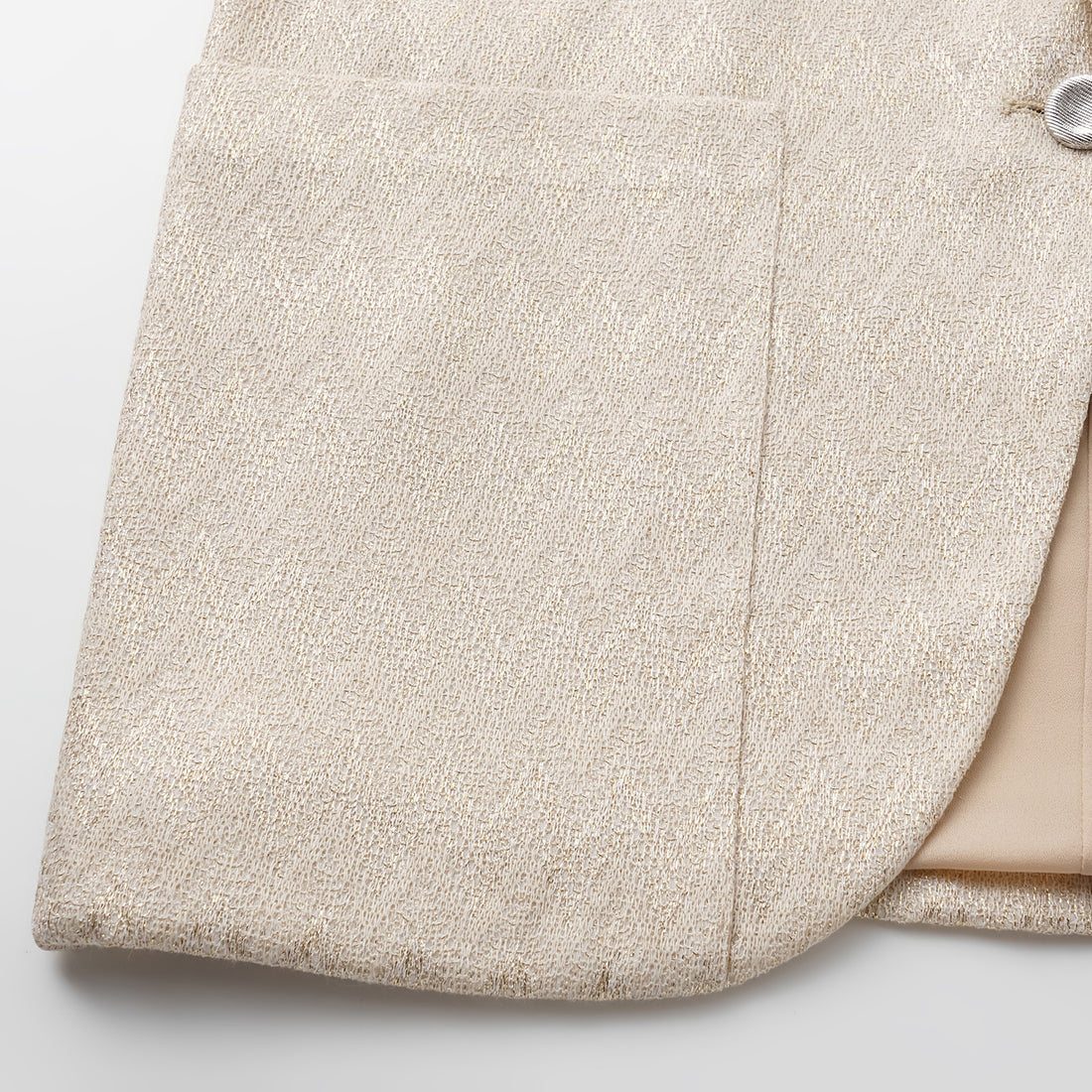 “Autumn Diary”義大利Chevron山形金縷織紋針織西裝外套—Isle Breeze沙嶼暖風