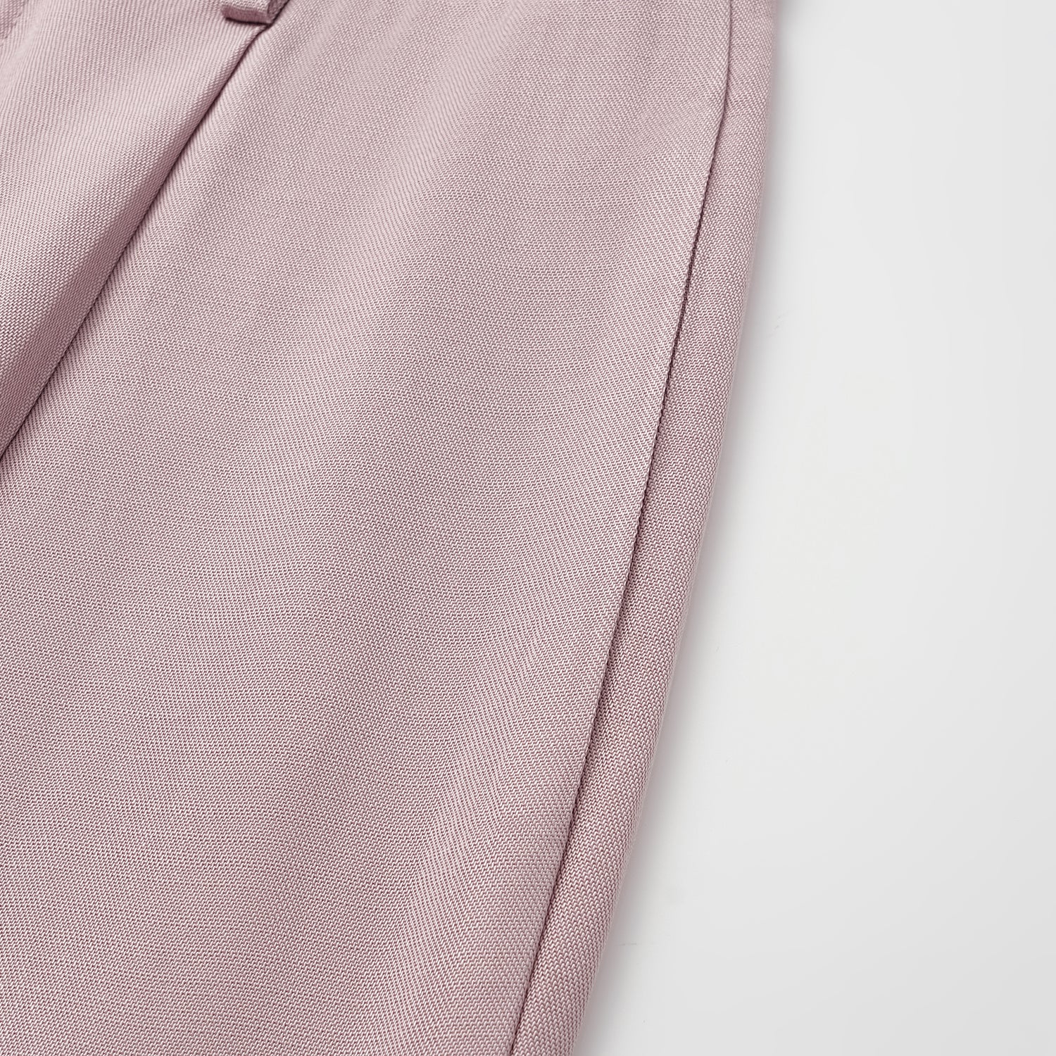 "Speak Sleek" 奢華輕薄麻感肌理醋酸立體剪裁寬褲—Pink