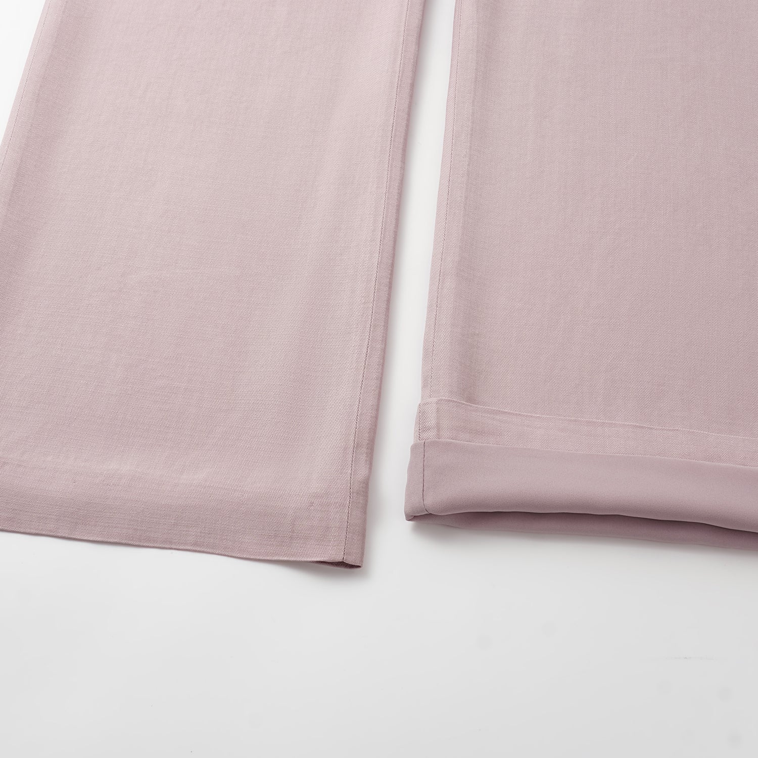 "Speak Sleek" 奢華輕薄麻感肌理醋酸立體剪裁寬褲—Pink