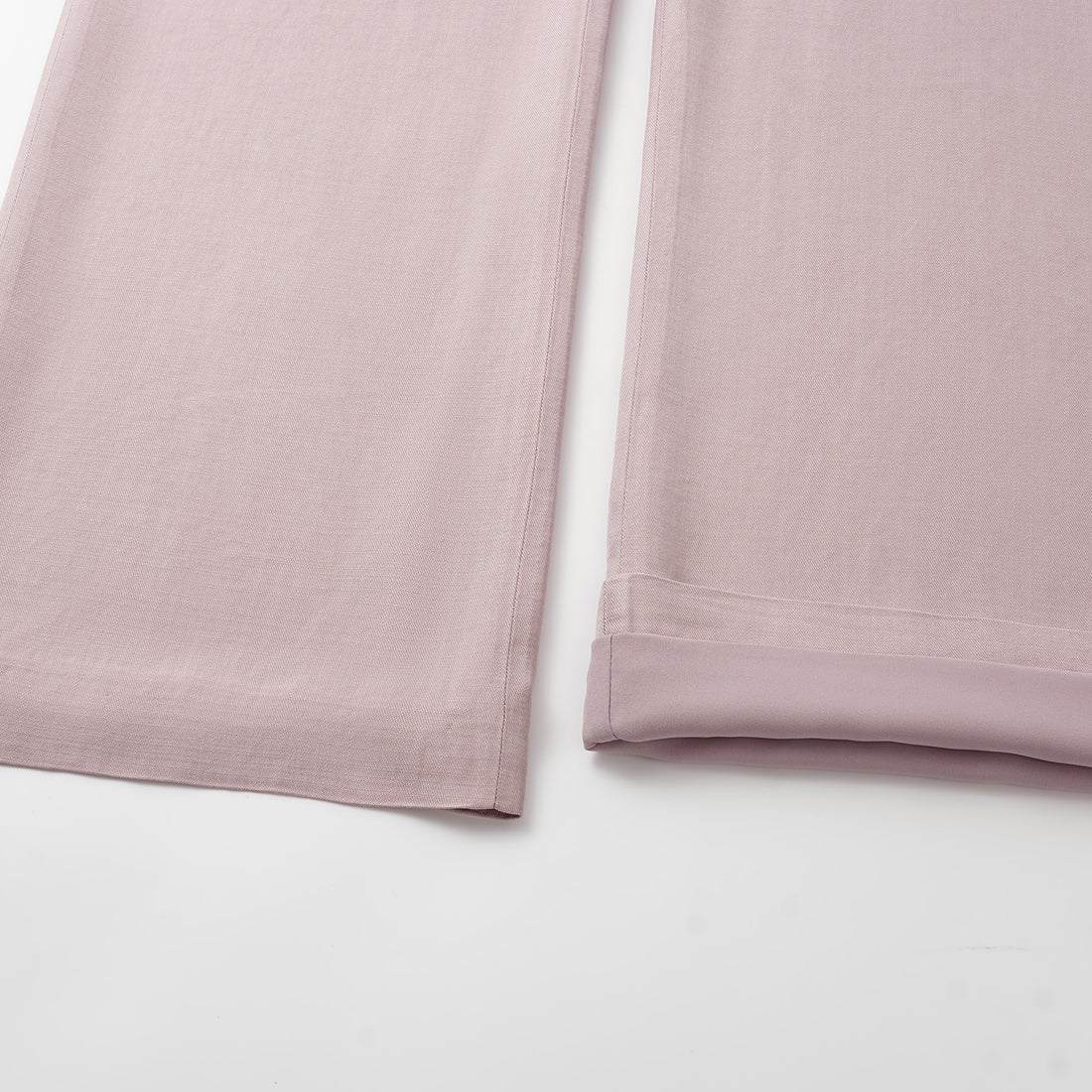 "Speak Sleek" 奢華輕薄麻感肌理醋酸立體剪裁寬褲—Pink