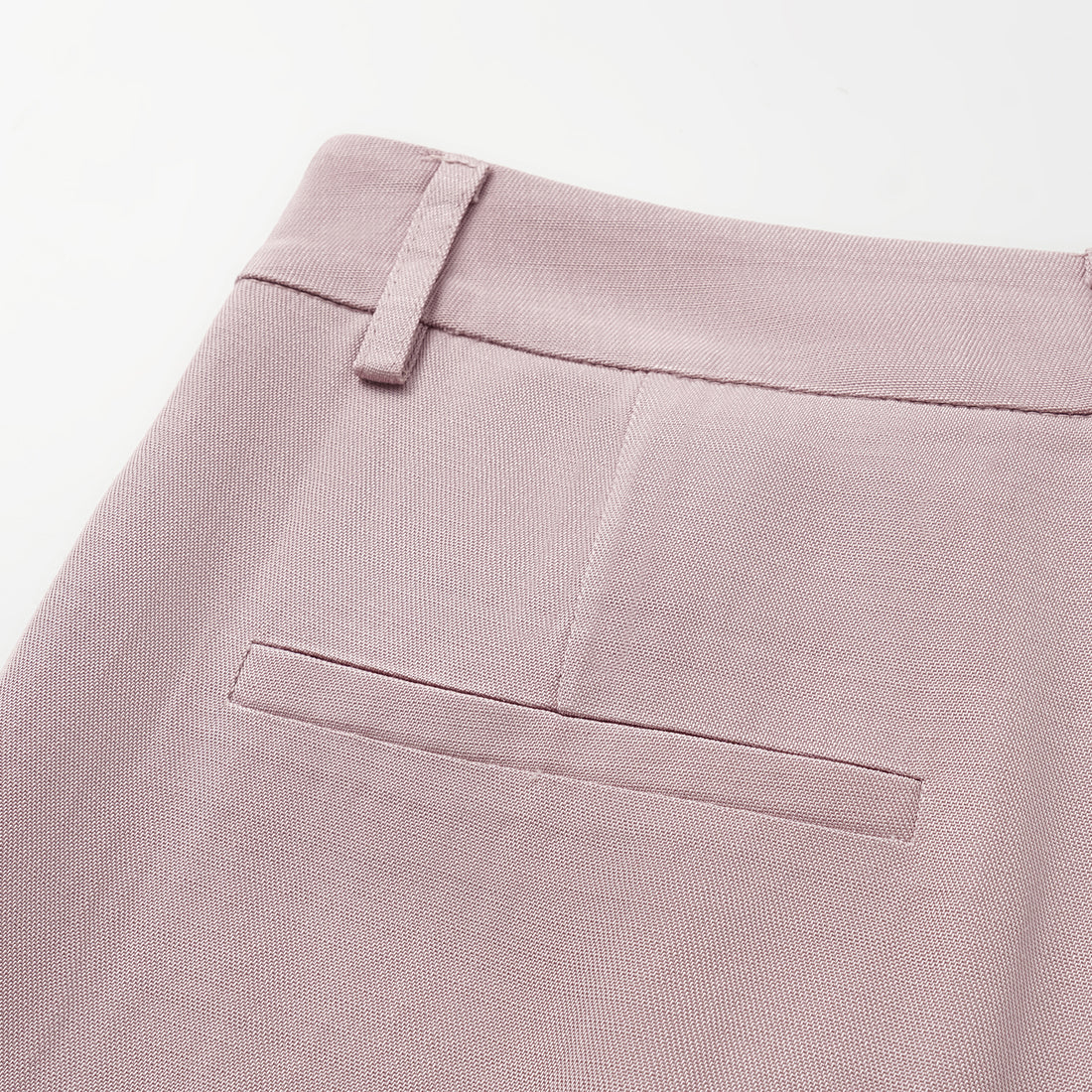 "Speak Sleek" 奢華輕薄麻感肌理醋酸立體剪裁寬褲—Pink