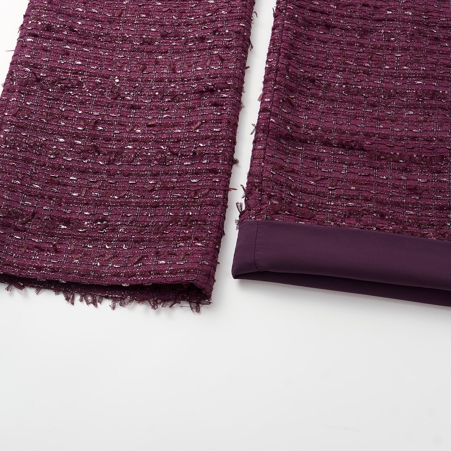 “Westminister Weekdays” 輕薄花呢立體剪裁寬褲- Romance