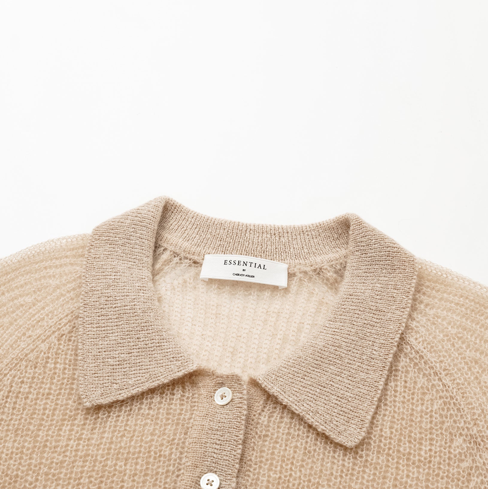 Autumn Diary Superfine Knit 3/4 Sleeve Top — Light Camel 