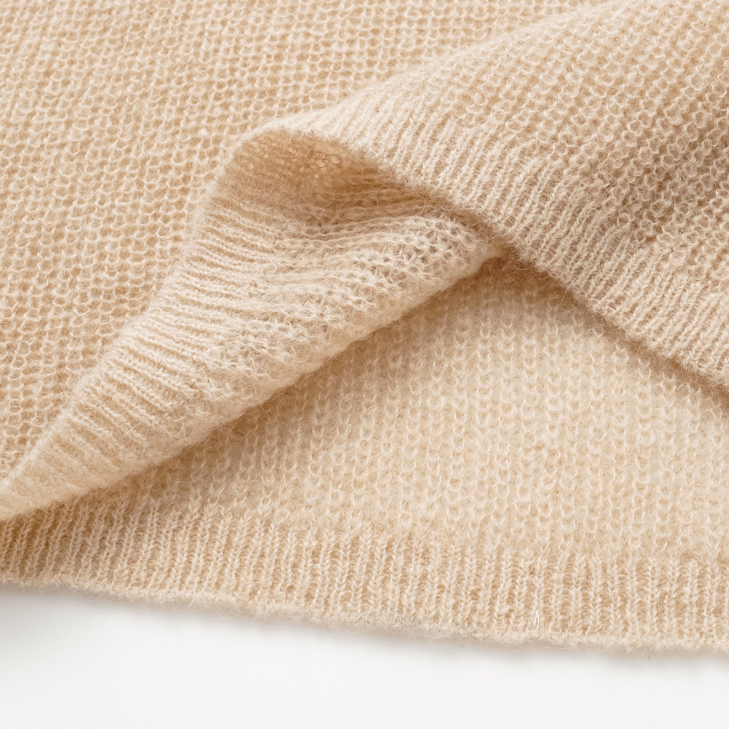 Autumn Diary Superfine Knit 3/4 Sleeve Top — Light Camel 