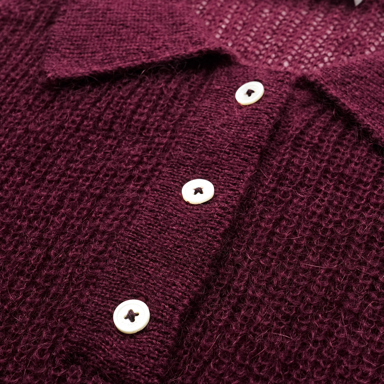 Autumn Diary Superfine Knit 3/4 Sleeve Top — Burgundy 