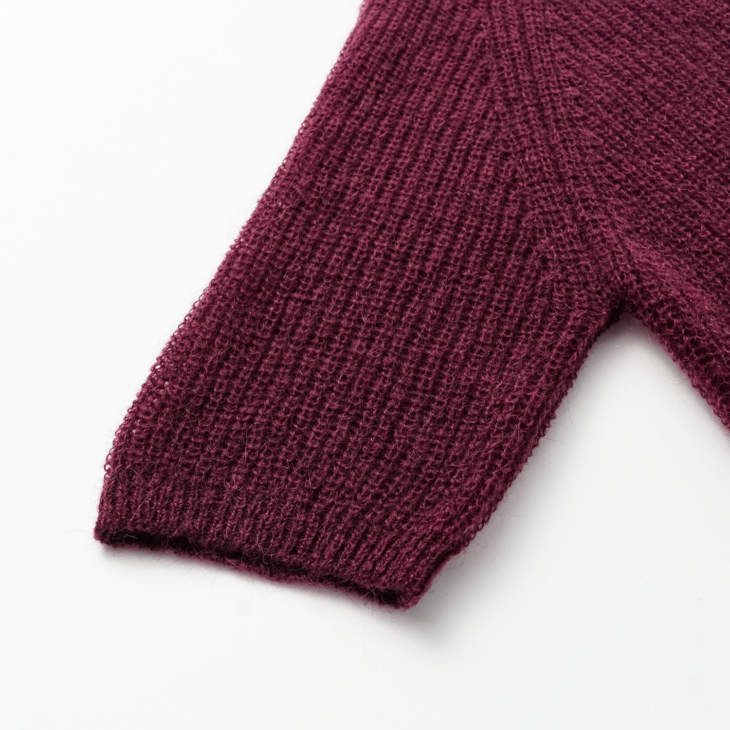 Autumn Diary Superfine Knit 3/4 Sleeve Top — Burgundy 
