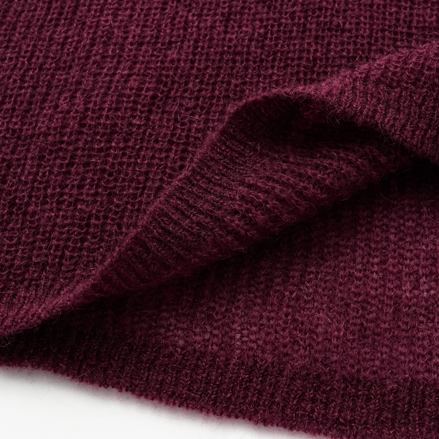 Autumn Diary Superfine Knit 3/4 Sleeve Top — Burgundy 
