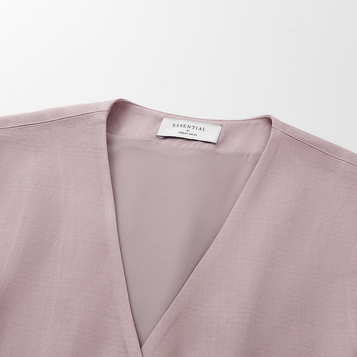 "Speak Sleek" 奢華輕薄麻感肌理醋酸綁帶西裝馬甲背心—Pink