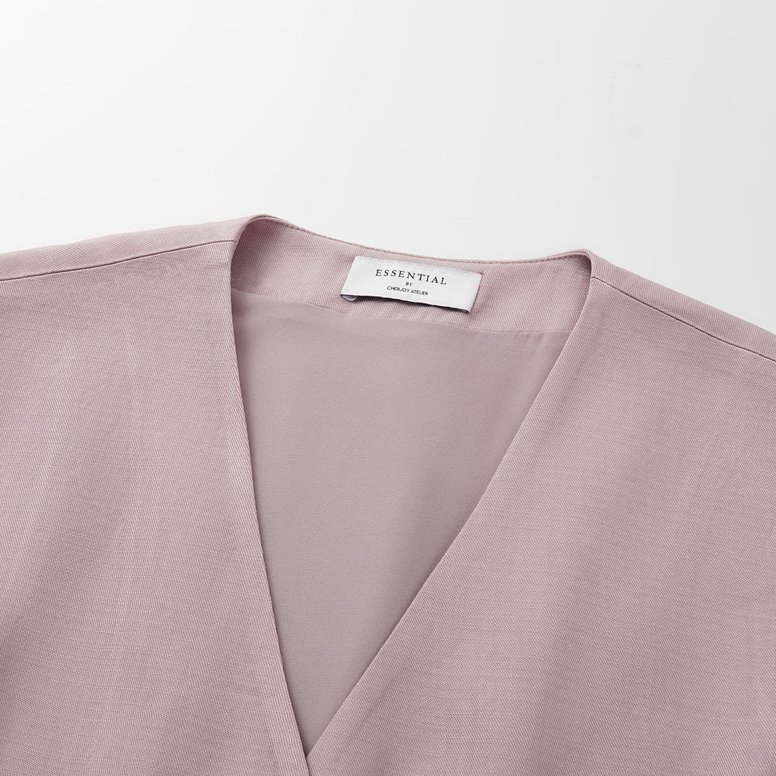 "Speak Sleek" 奢華輕薄麻感肌理醋酸綁帶西裝馬甲背心—Pink