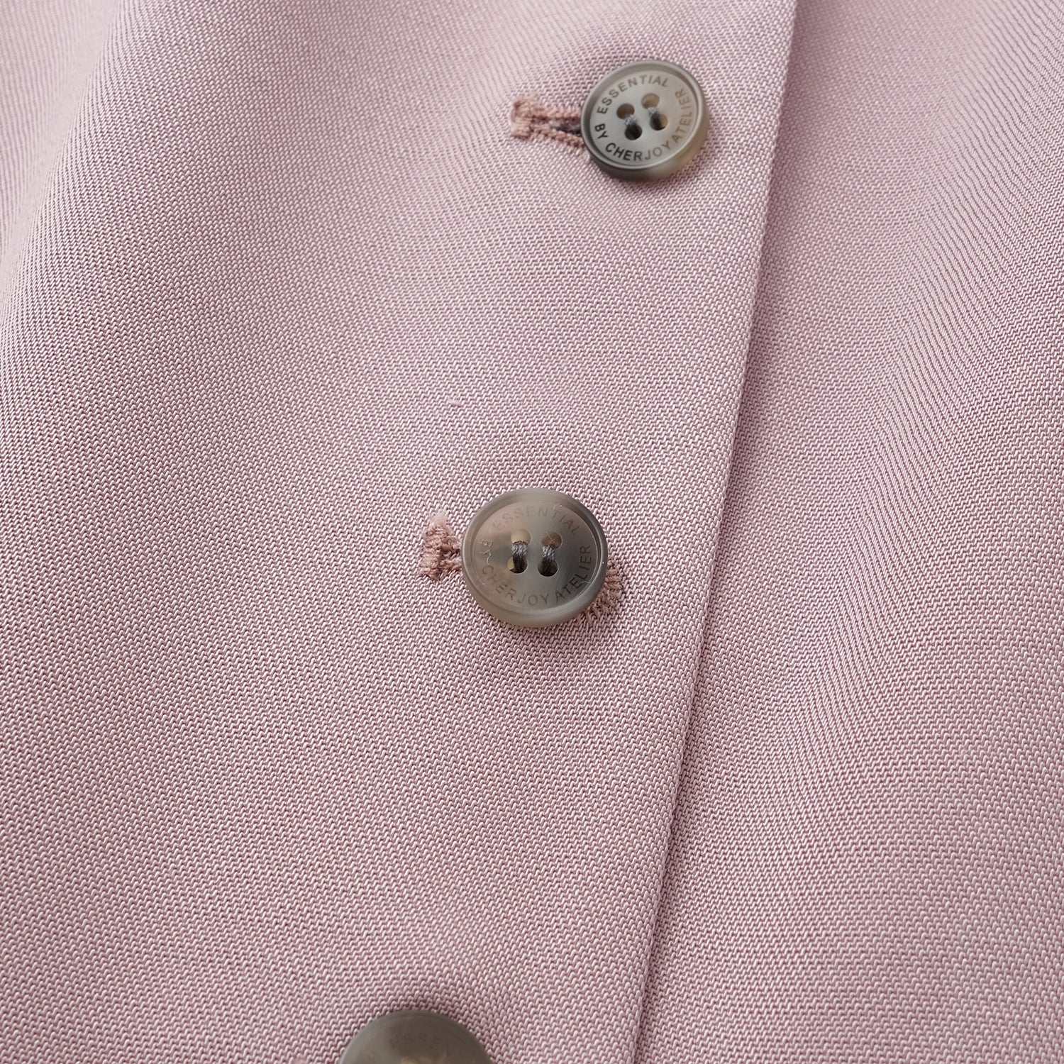 "Speak Sleek" 奢華輕薄麻感肌理醋酸綁帶西裝馬甲背心—Pink