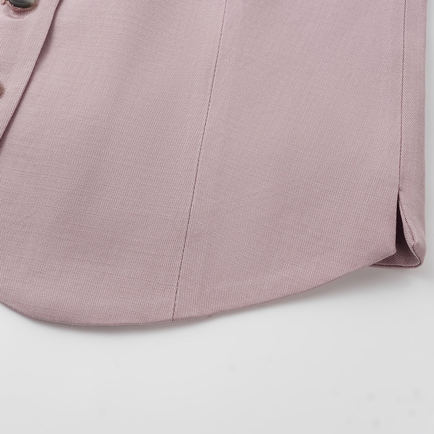 "Speak Sleek" 奢華輕薄麻感肌理醋酸綁帶西裝馬甲背心—Pink