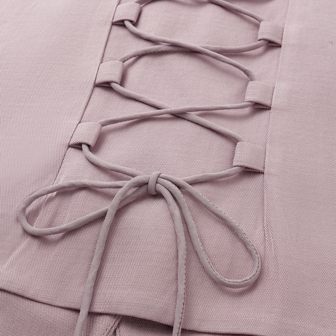 "Speak Sleek" 奢華輕薄麻感肌理醋酸綁帶西裝馬甲背心—Pink