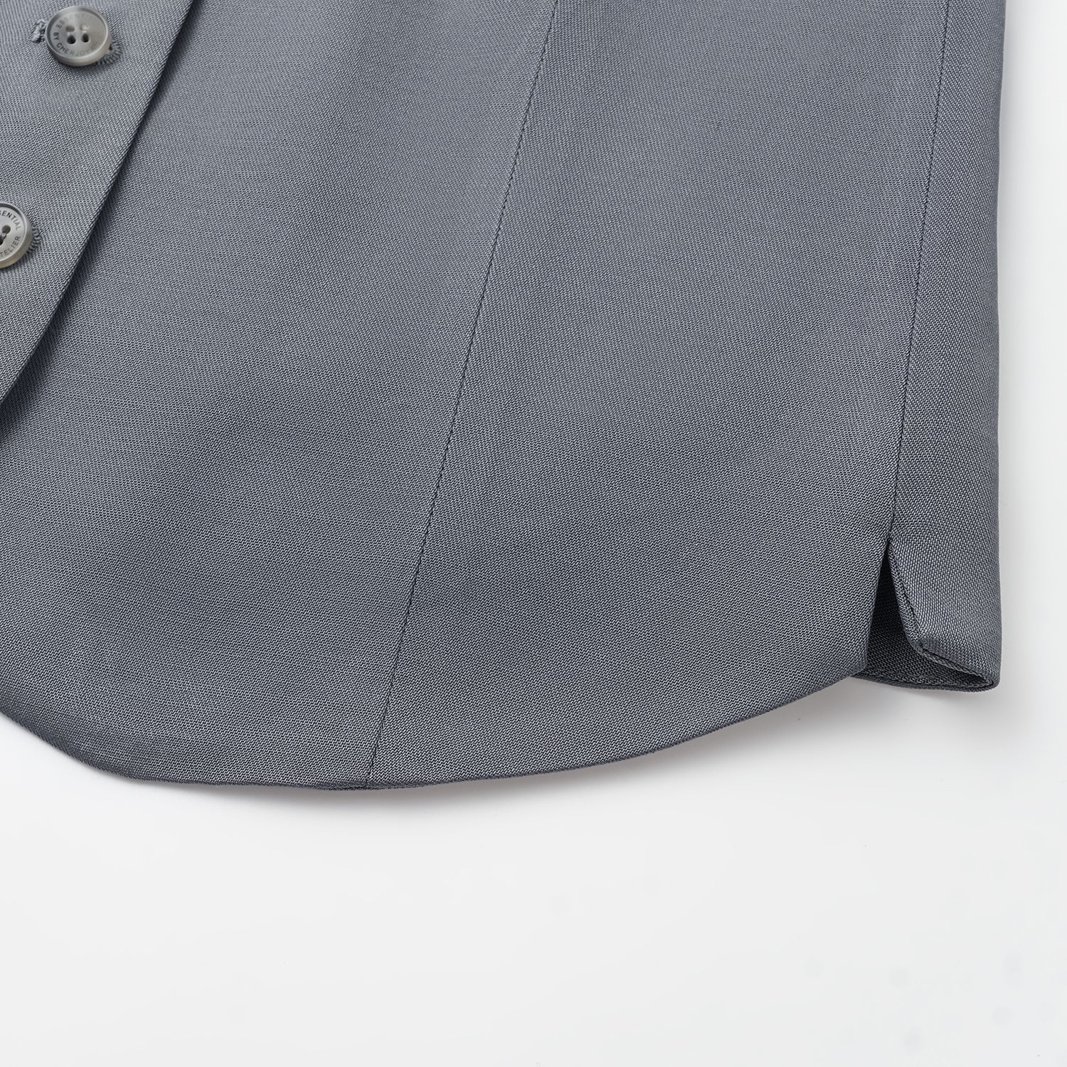 "Speak Sleek" 奢華輕薄麻感肌理醋酸綁帶西裝馬甲背心—Cloud