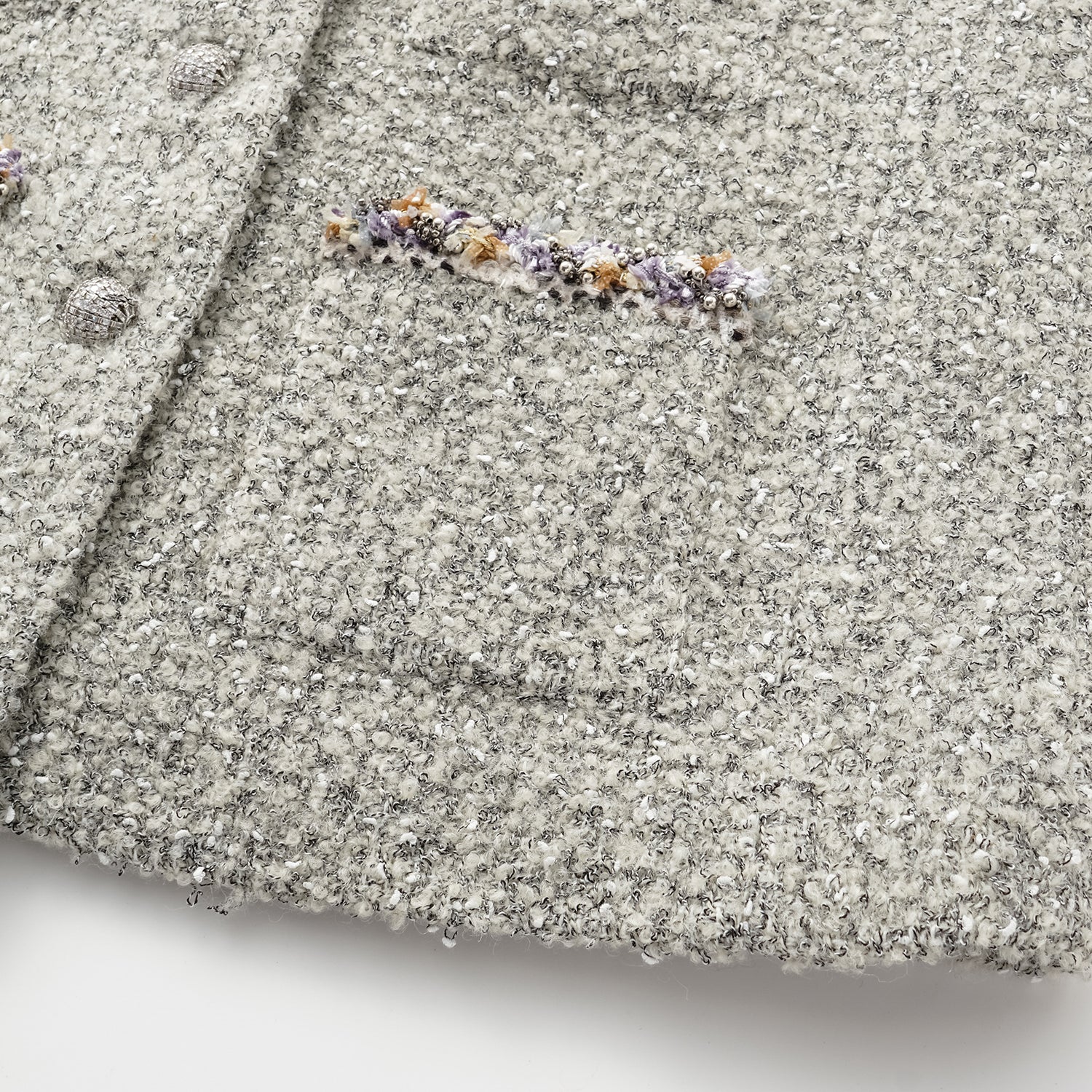 "Chelsea Citywalk." 義大利肌理工藝花呢經典No.6外套—Silver Ash