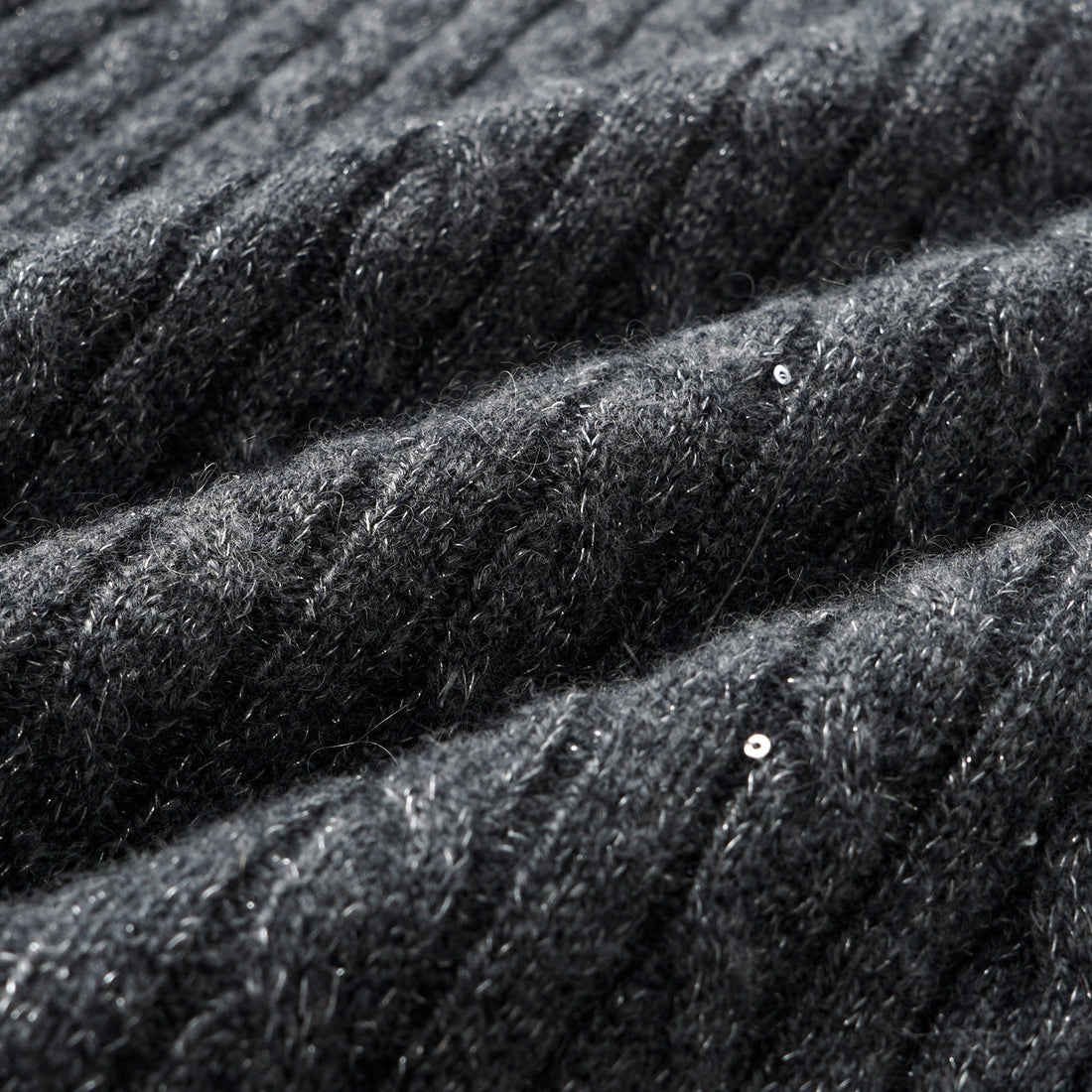 “Autumn Diary” 100% Cashmere 亮片麻花編織針織長褲—Cedar Smoke 雪松煙衫