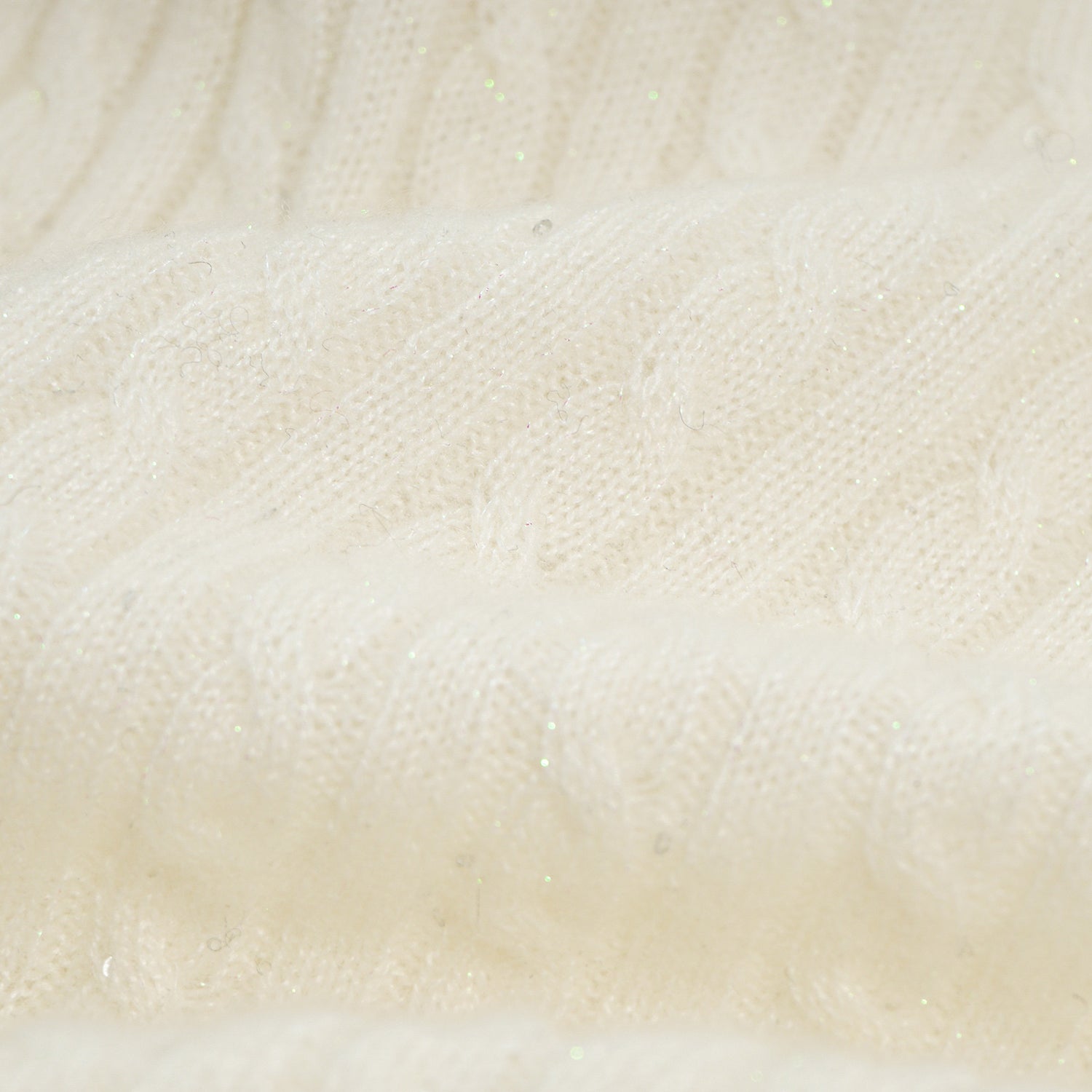 “Autumn Diary” 100% Cashmere 亮片麻花編織針織長褲—Sandal Light 檀香白茶