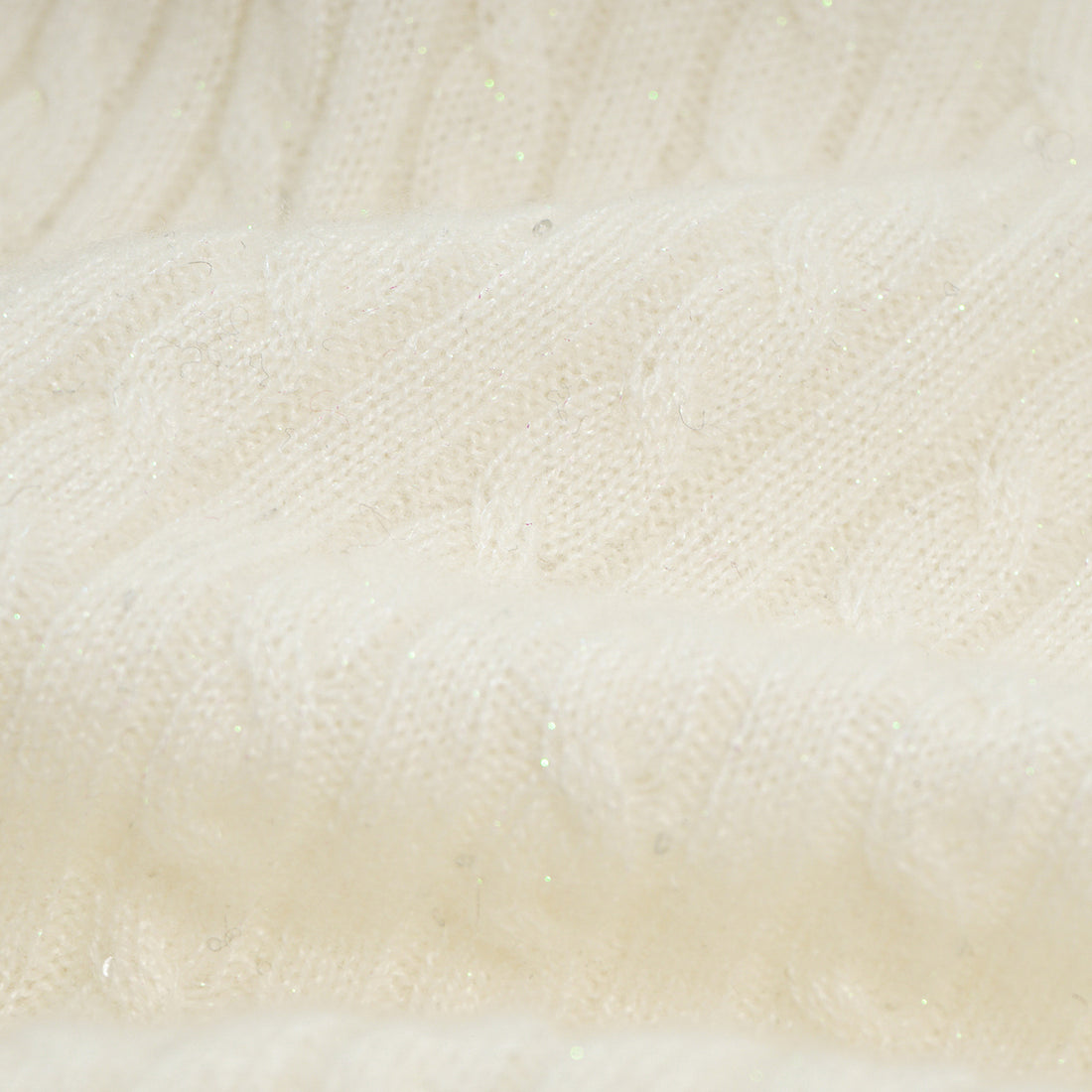 “Autumn Diary” 100% Cashmere 亮片麻花編織針織長褲—Sandal Light 檀香白茶