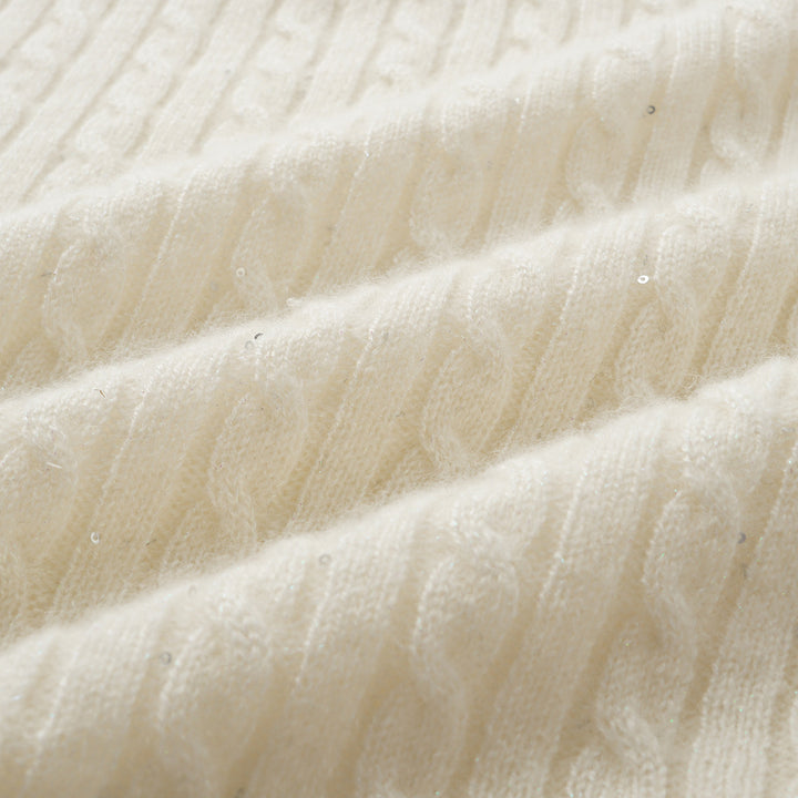 “Autumn Diary” 100% Cashmere極細絨柔星點針織鉛筆裙—Velour Moonlight絲絨月光