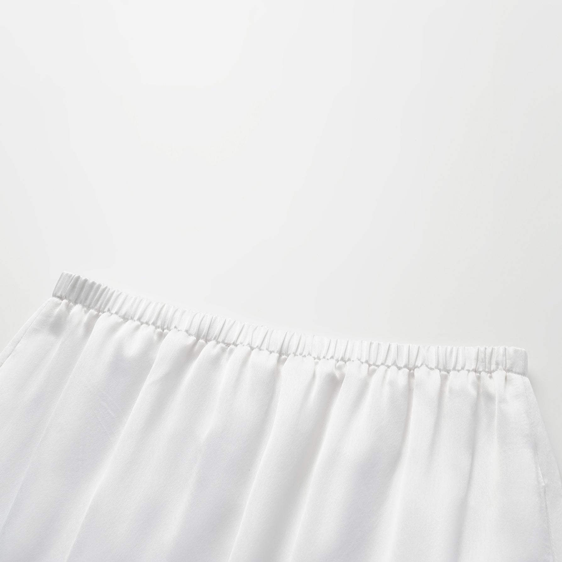 “Easy Go Chic.” Satin Acetate Leisure Suit—White 