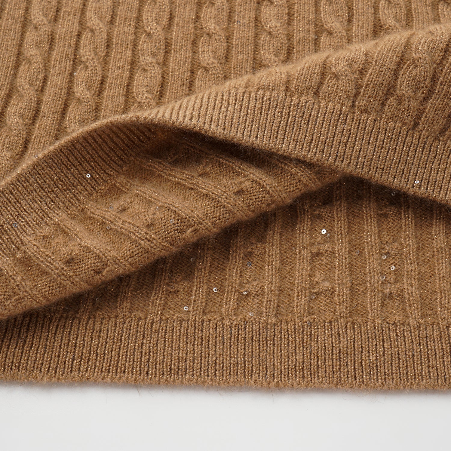 “Autumn Diary” 100% Cashmere極細絨柔星點針織鉛筆裙—Golden Acorn橡果暖陽