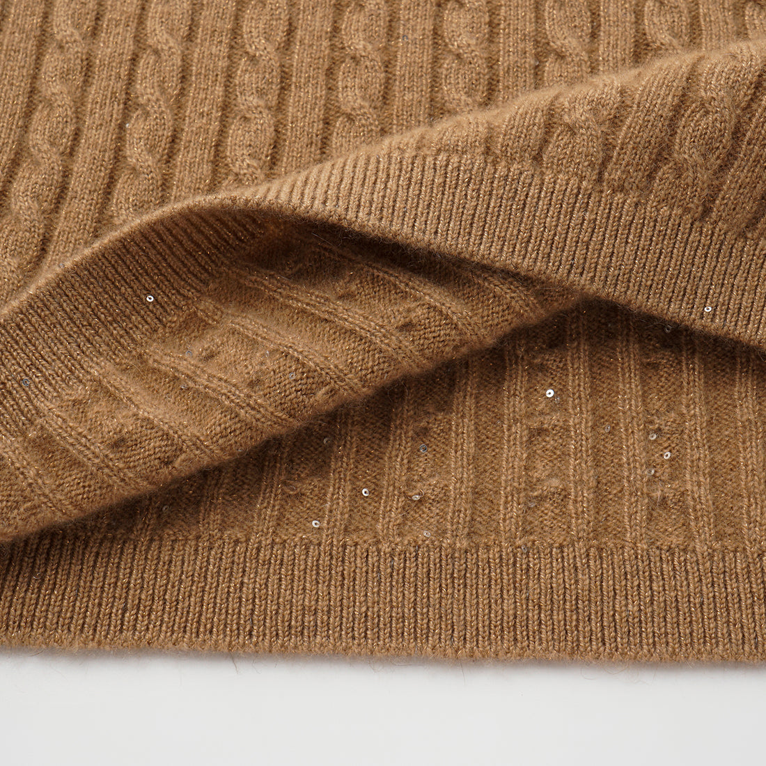 “Autumn Diary” 100% Cashmere極細絨柔星點針織鉛筆裙—Golden Acorn橡果暖陽