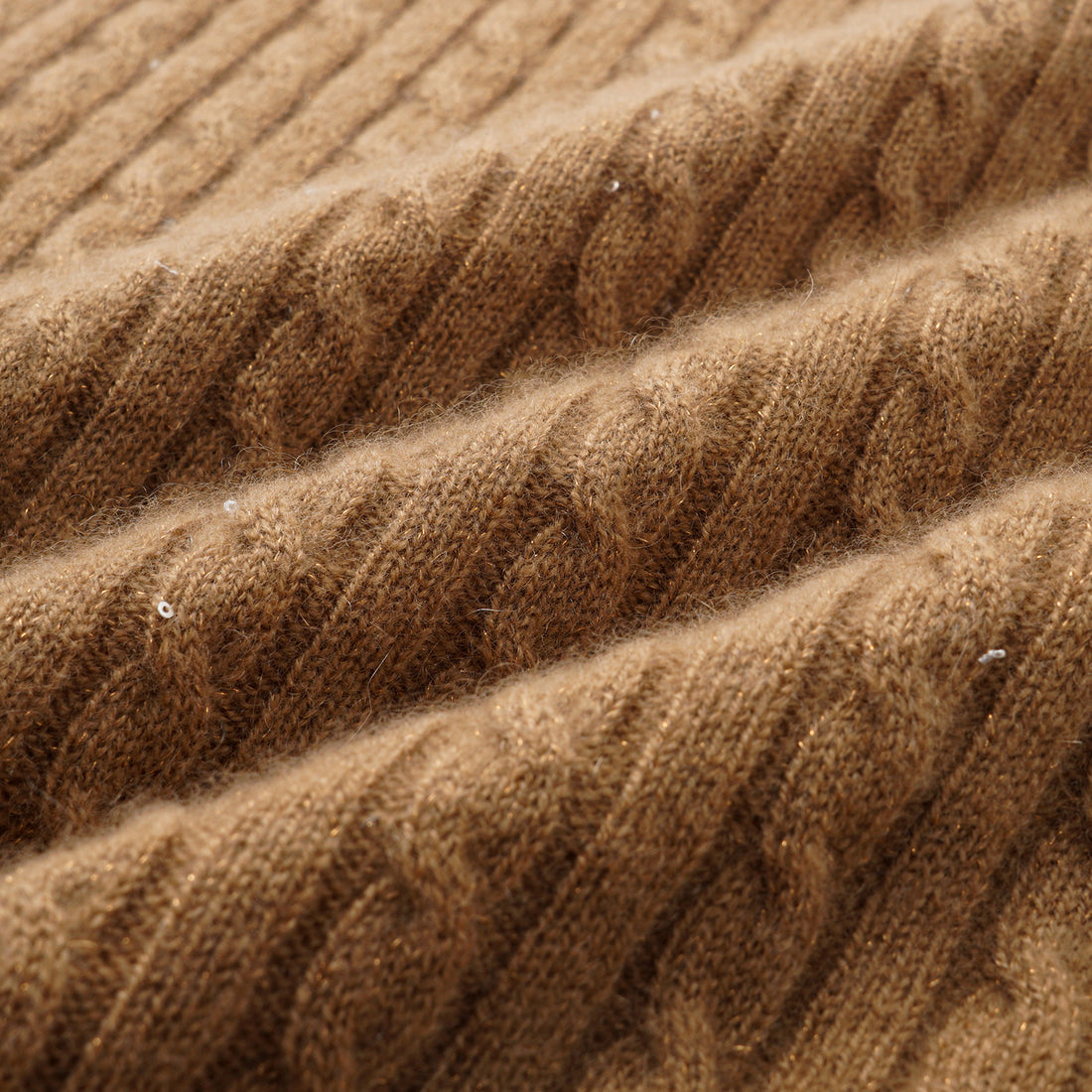 “Autumn Diary” 100% Cashmere極細絨柔星點針織鉛筆裙—Golden Acorn橡果暖陽