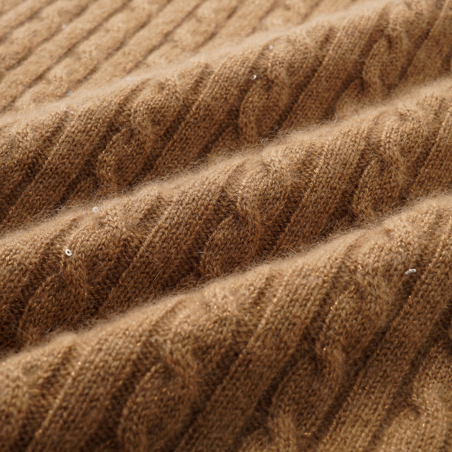 “Autumn Diary” 100% Cashmere極細絨柔星點針織鉛筆裙—Golden Acorn橡果暖陽