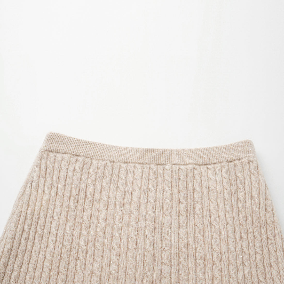 “Autumn Diary” 100% Cashmere極細絨柔星點針織鉛筆裙—Dream of Wheatfield麥田之夢