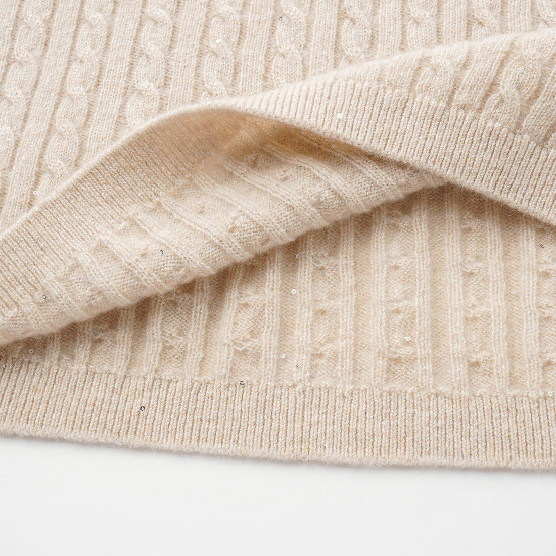 “Autumn Diary” 100% Cashmere極細絨柔星點針織鉛筆裙—Dream of Wheatfield麥田之夢