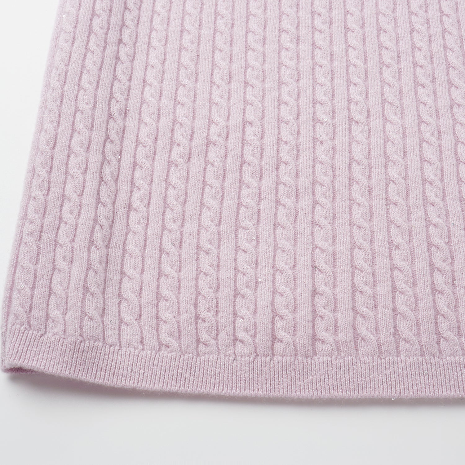 “Autumn Diary” 100% Cashmere極細絨柔星點針織鉛筆裙—Lilac Dawn紫丁曙夢