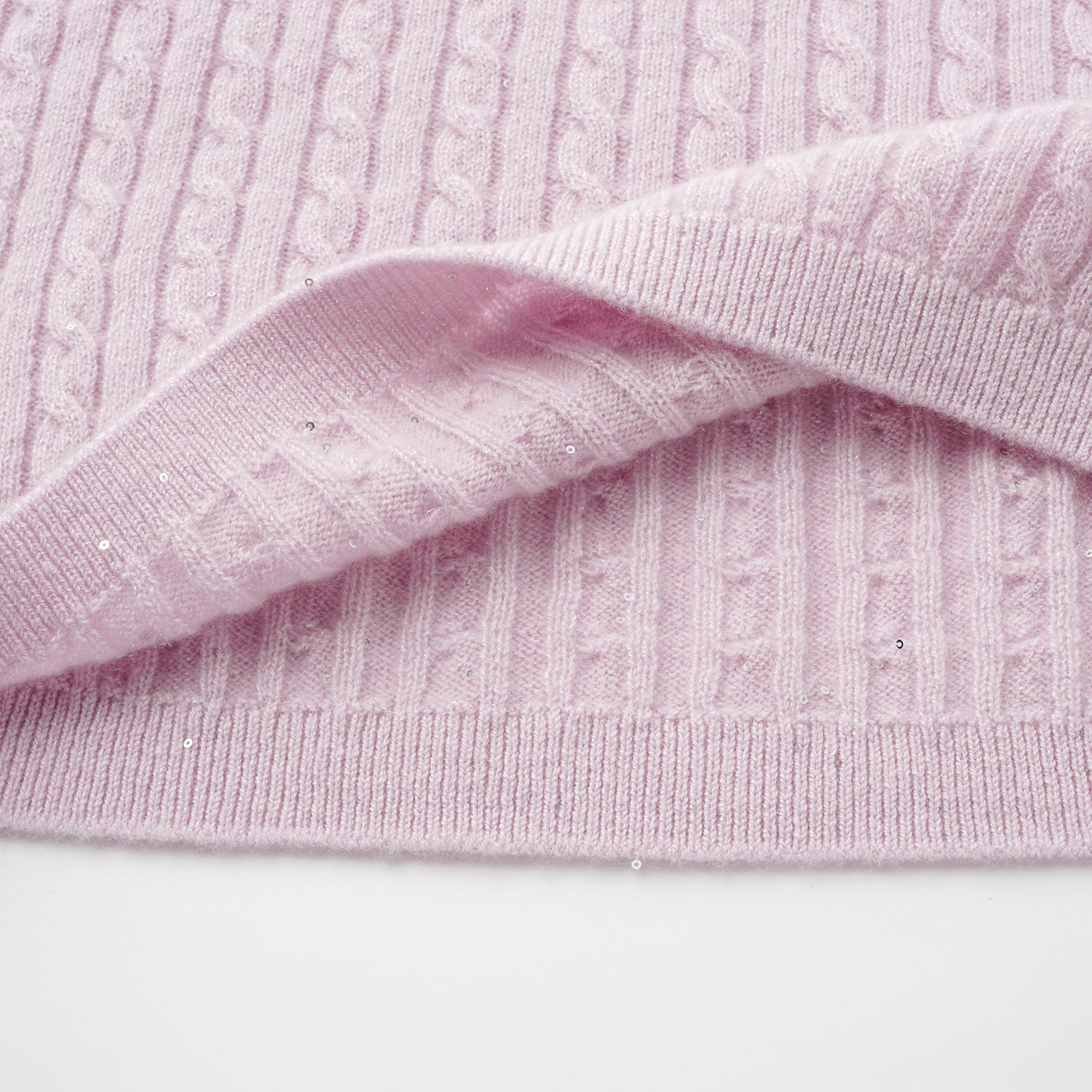 “Autumn Diary” 100% Cashmere極細絨柔星點針織鉛筆裙—Lilac Dawn紫丁曙夢