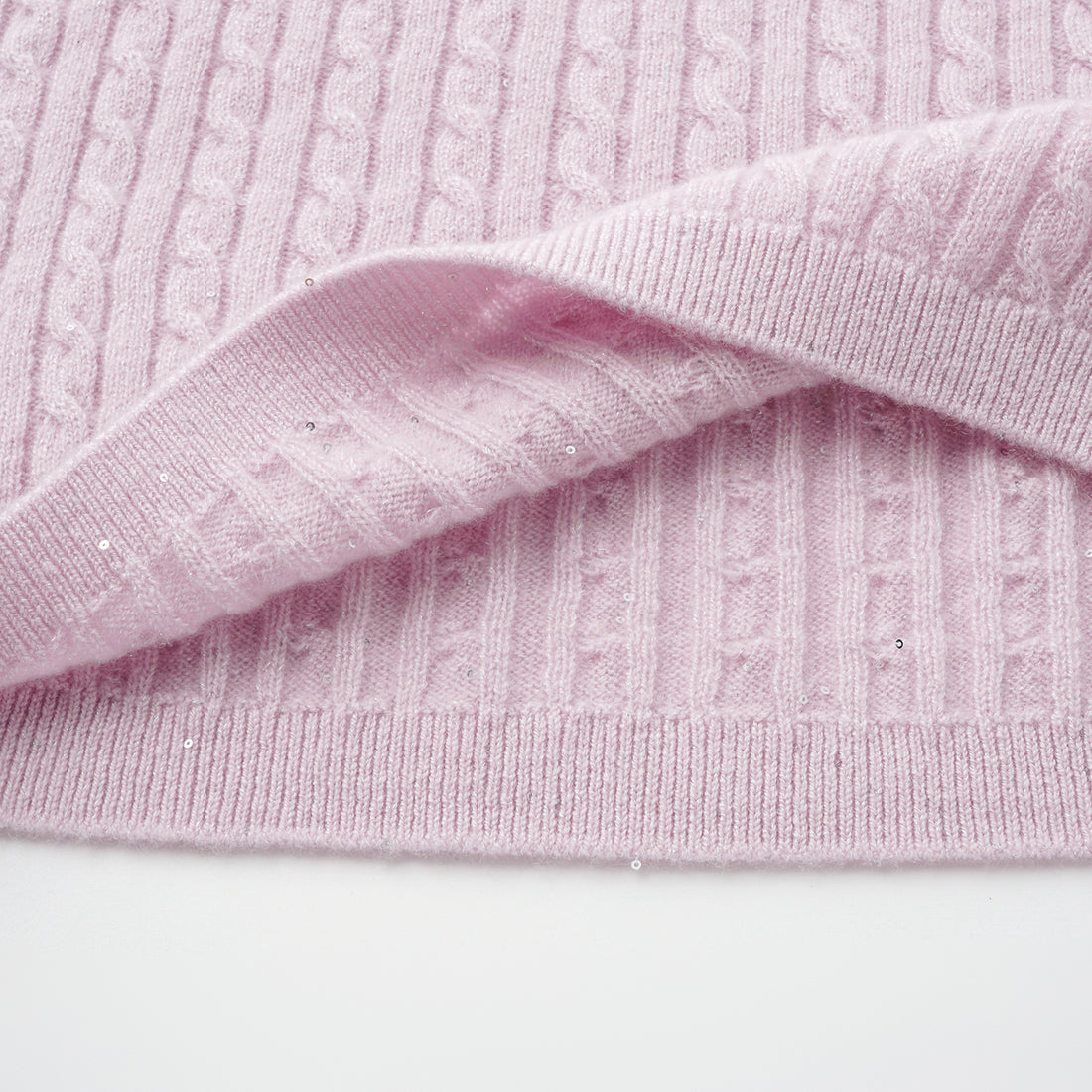 “Autumn Diary” 100% Cashmere極細絨柔星點針織鉛筆裙—Lilac Dawn紫丁曙夢