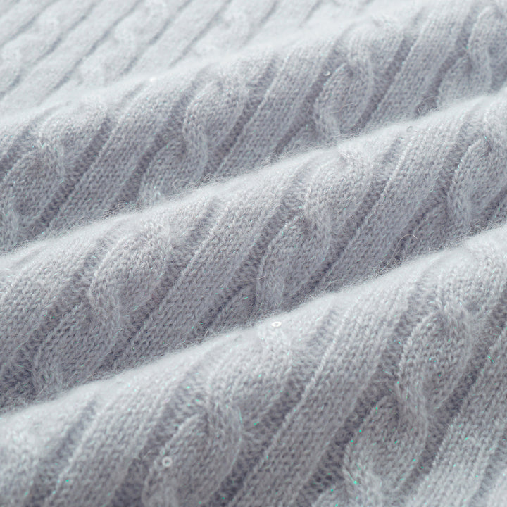 “Autumn Diary” 100% Cashmere極細絨柔星點針織鉛筆裙—Nebula Veil霧影星河