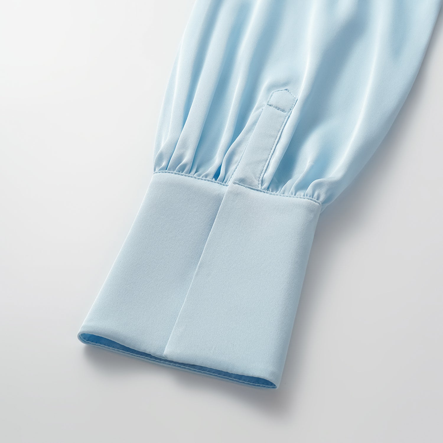 "慵倚春意" 100% 桑蠶絲雪紡立體剪裁國風罩衫—天空藍