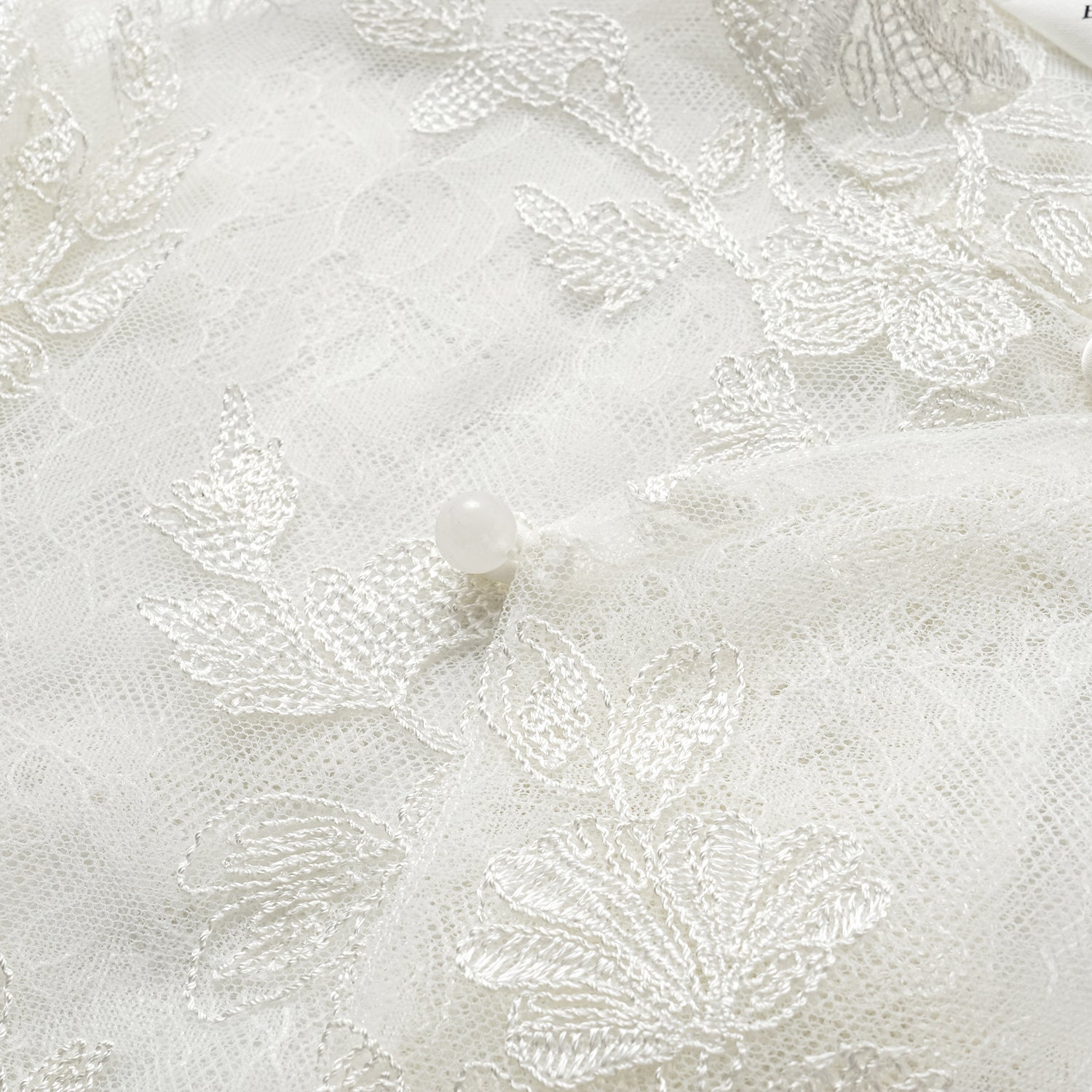 “春裳雅集” 立體刺繡工藝蕾絲國風長袖上衣