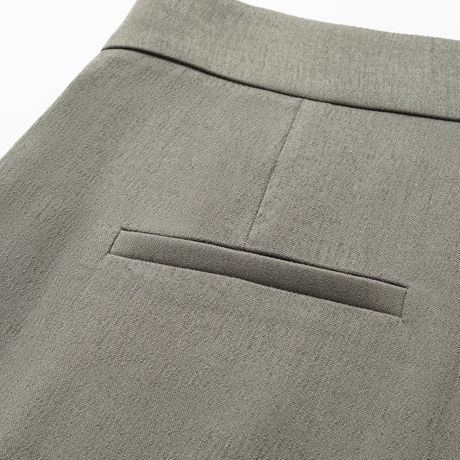 “Autumn Diary ” 韓國超彈力垂墜肌理面料特殊剪裁闊腿長褲—灰色