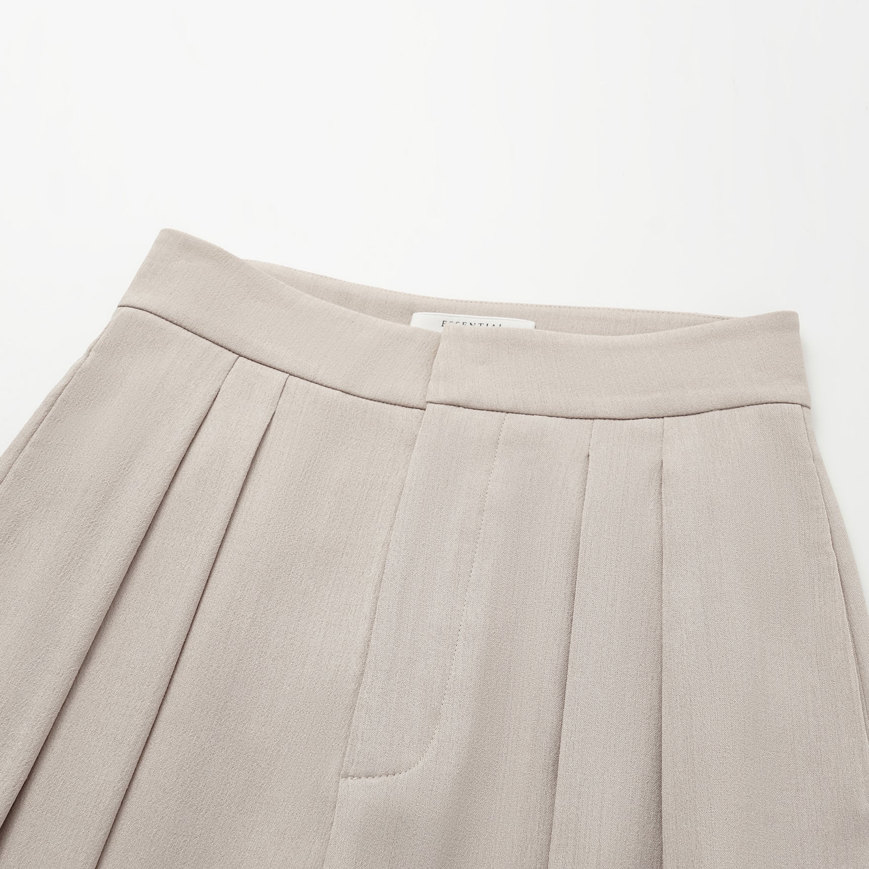 “Autumn Diary ” 韓國超彈力垂墜肌理面料特殊剪裁闊腿長褲—灰白