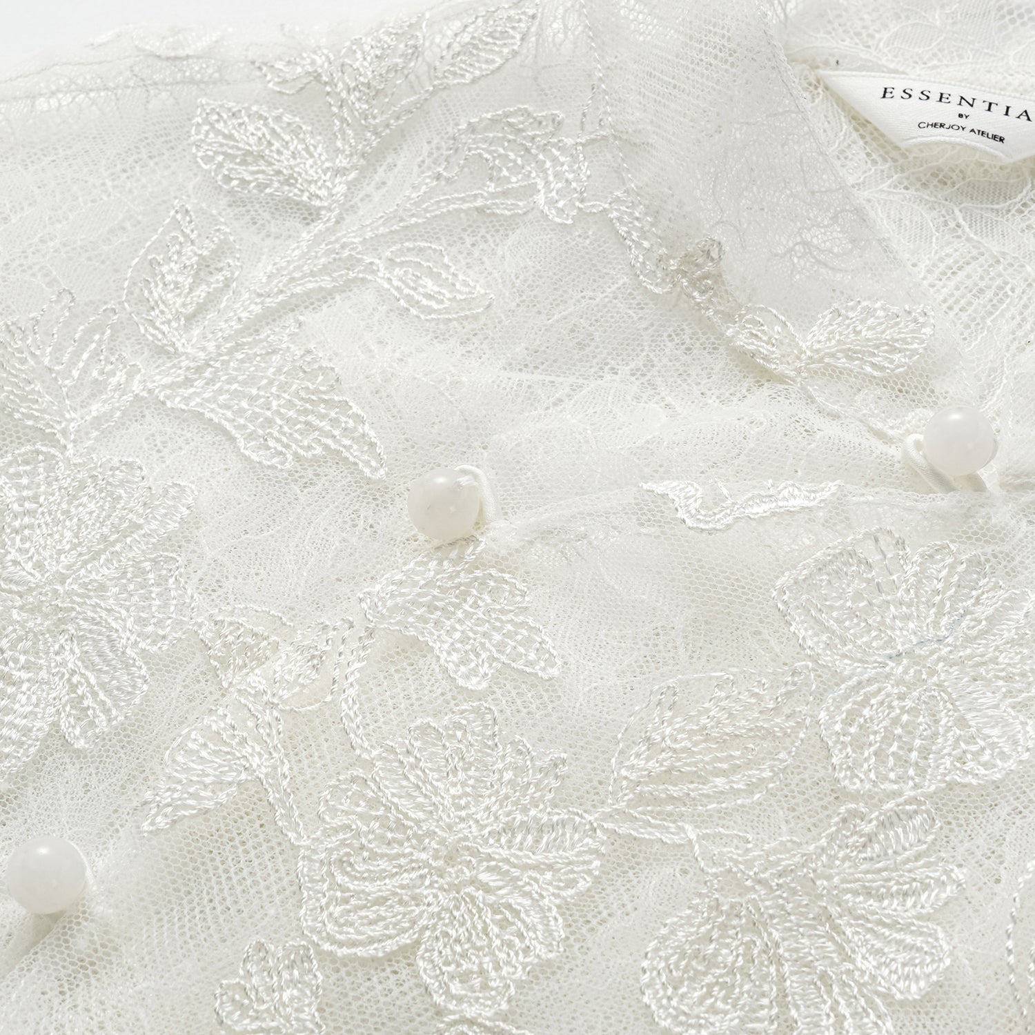 “春裳雅集” 立體刺繡工藝蕾絲國風短袖上衣