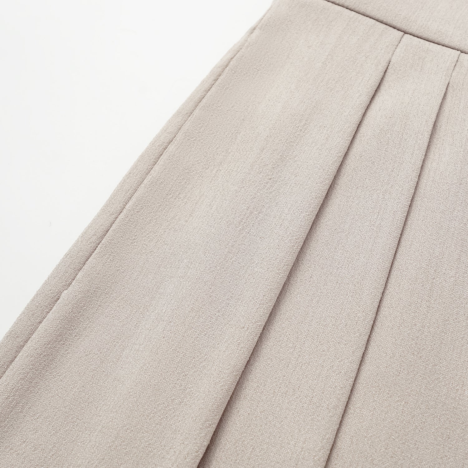 “Autumn Diary ” 韓國超彈力垂墜肌理面料特殊剪裁闊腿長褲—灰白